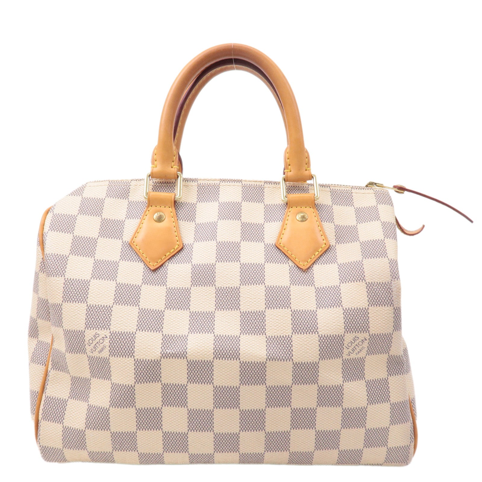 Louis-Vuitton Damier Azur Speedy-25 Boston Bag