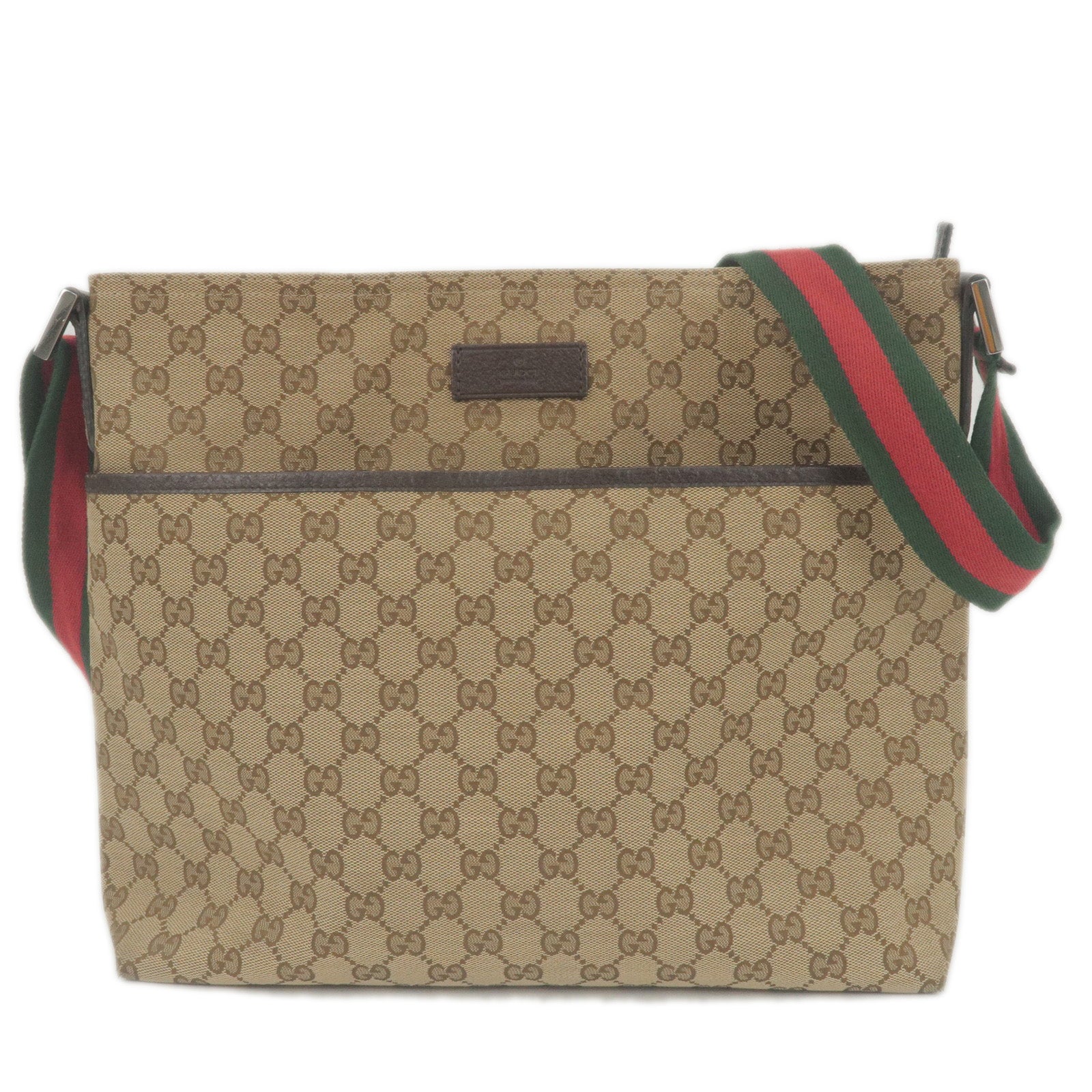 Vintage Gucci tan/beige W/green/red stripe Shoulder bag Crossbody