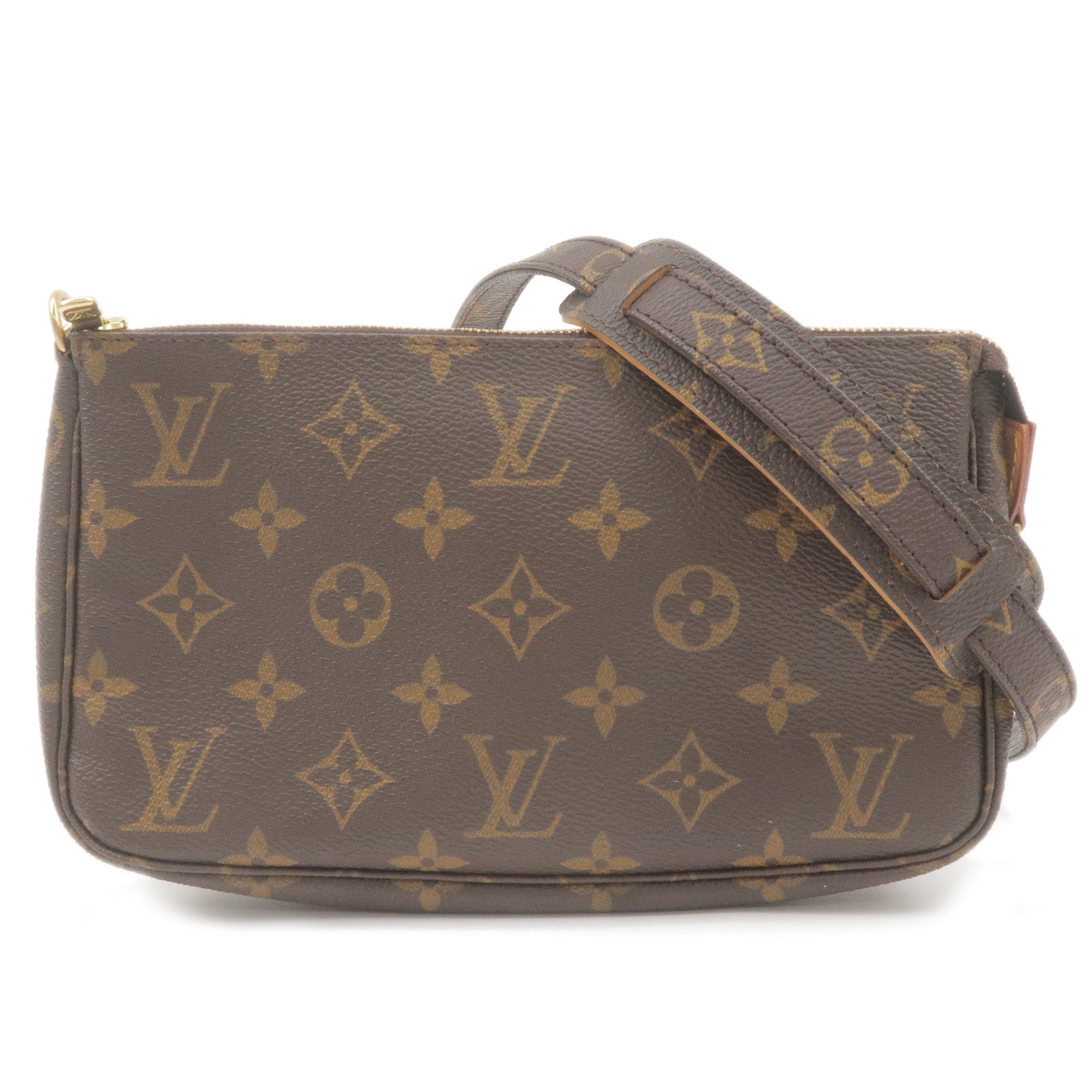 Louis Vuitton Pochette with shoulder strap and crossbody.