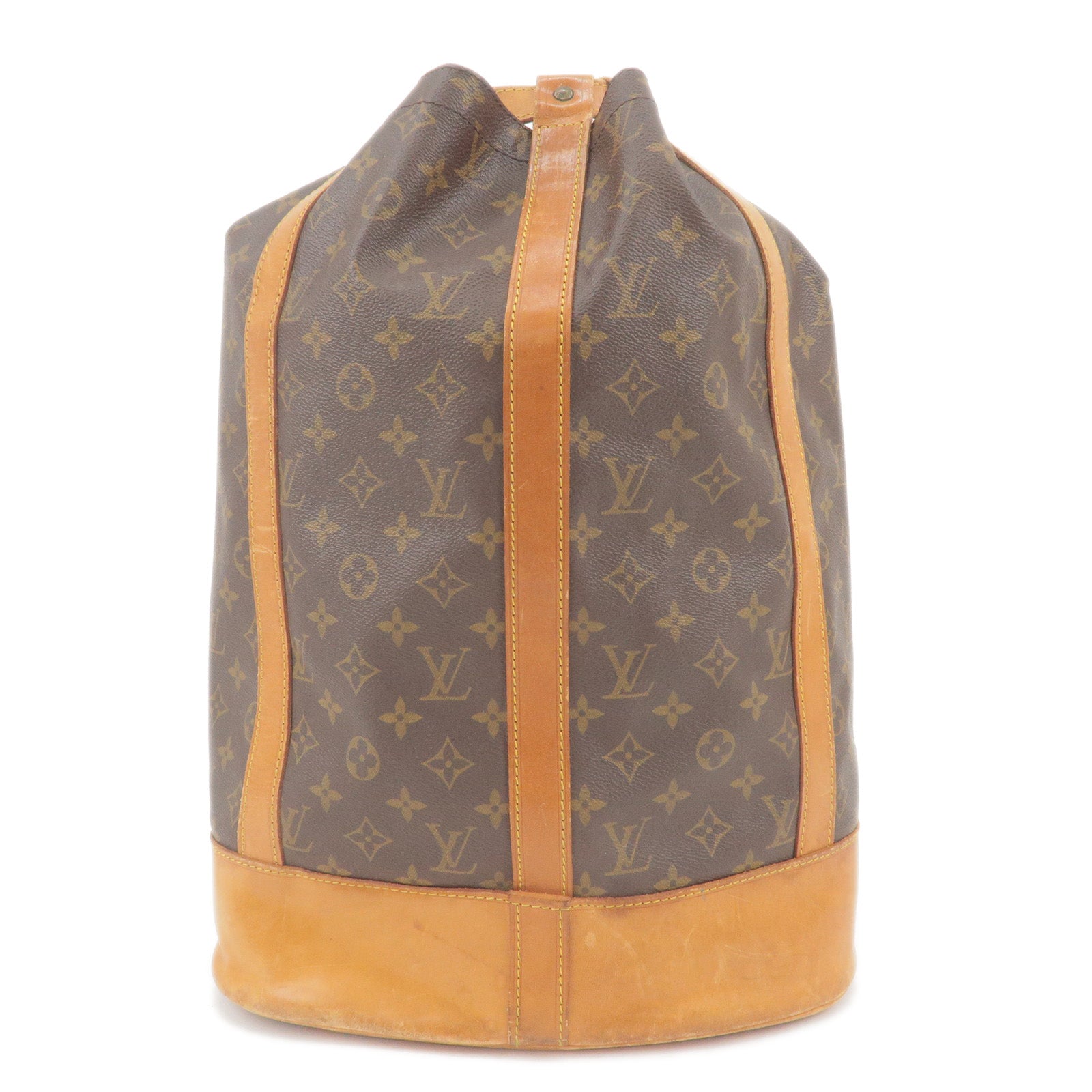 Louis+Vuitton+Randonnee+Shoulder+Bag+Bag+GM+Brown+Canvas for sale