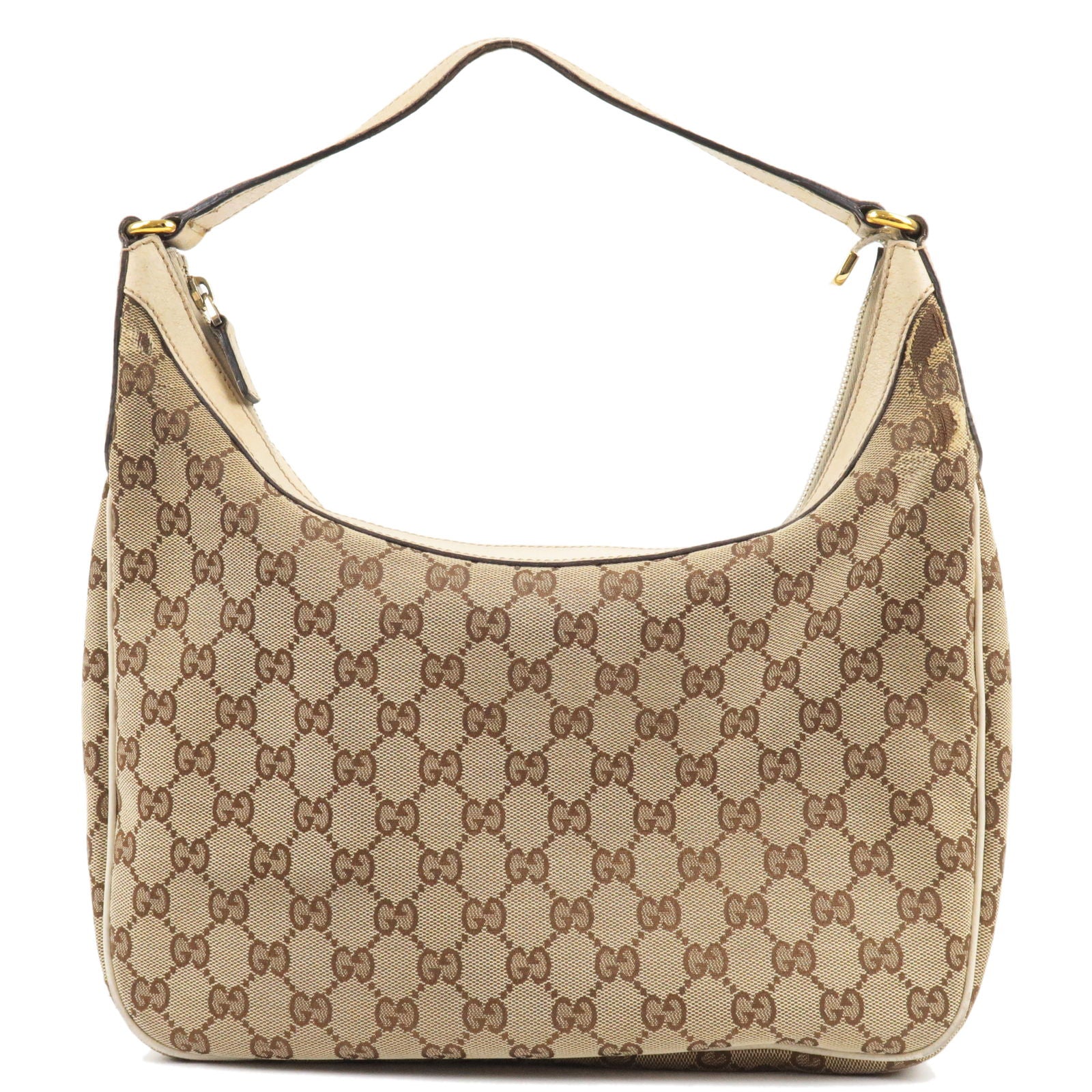 GUCCI-GG-Canvas-Leather-Shoulder-Bag-Hand-Bag-Beige-153010 – dct