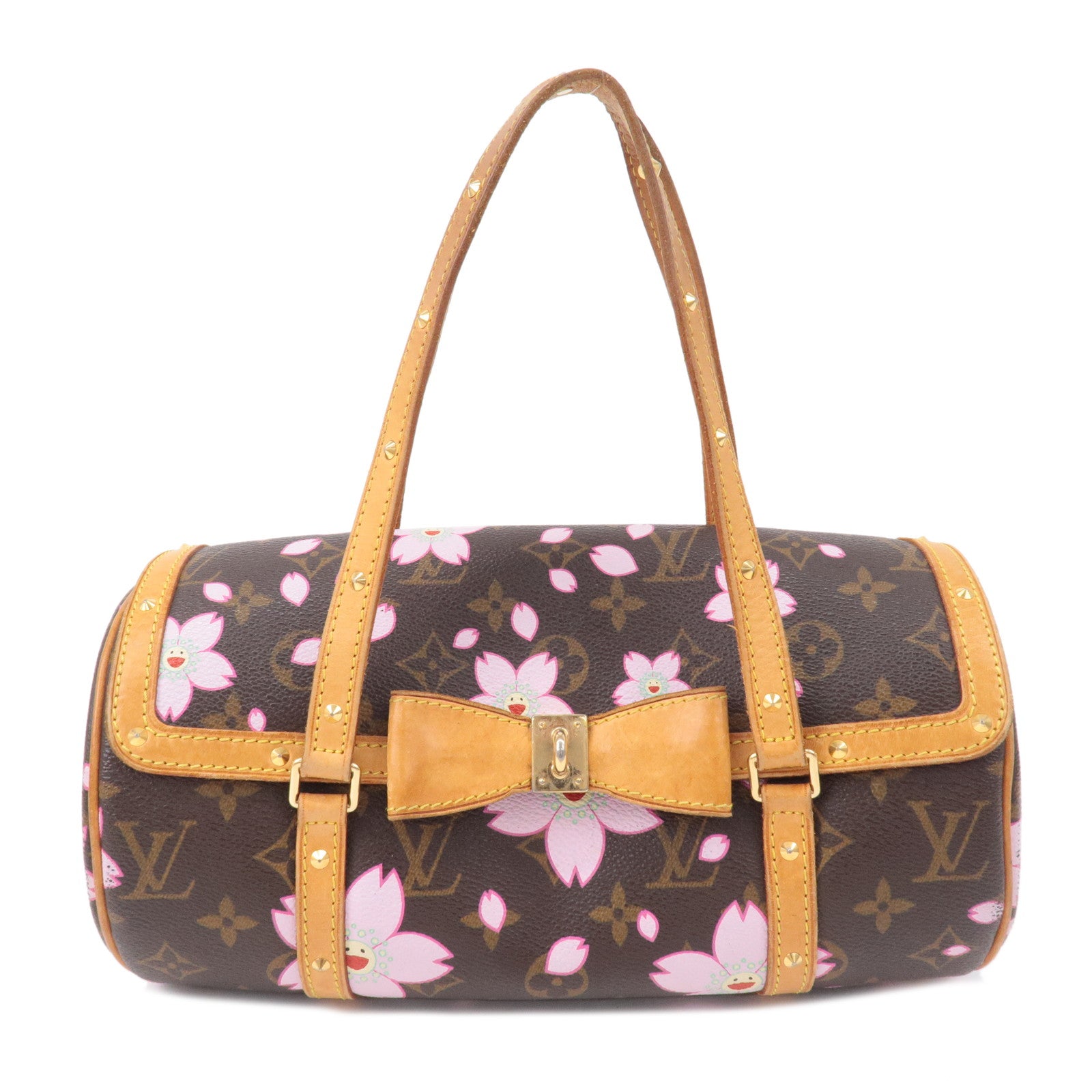 Louis-Vuitton Monogram Cherry-Blossom Papillon Hand Bag