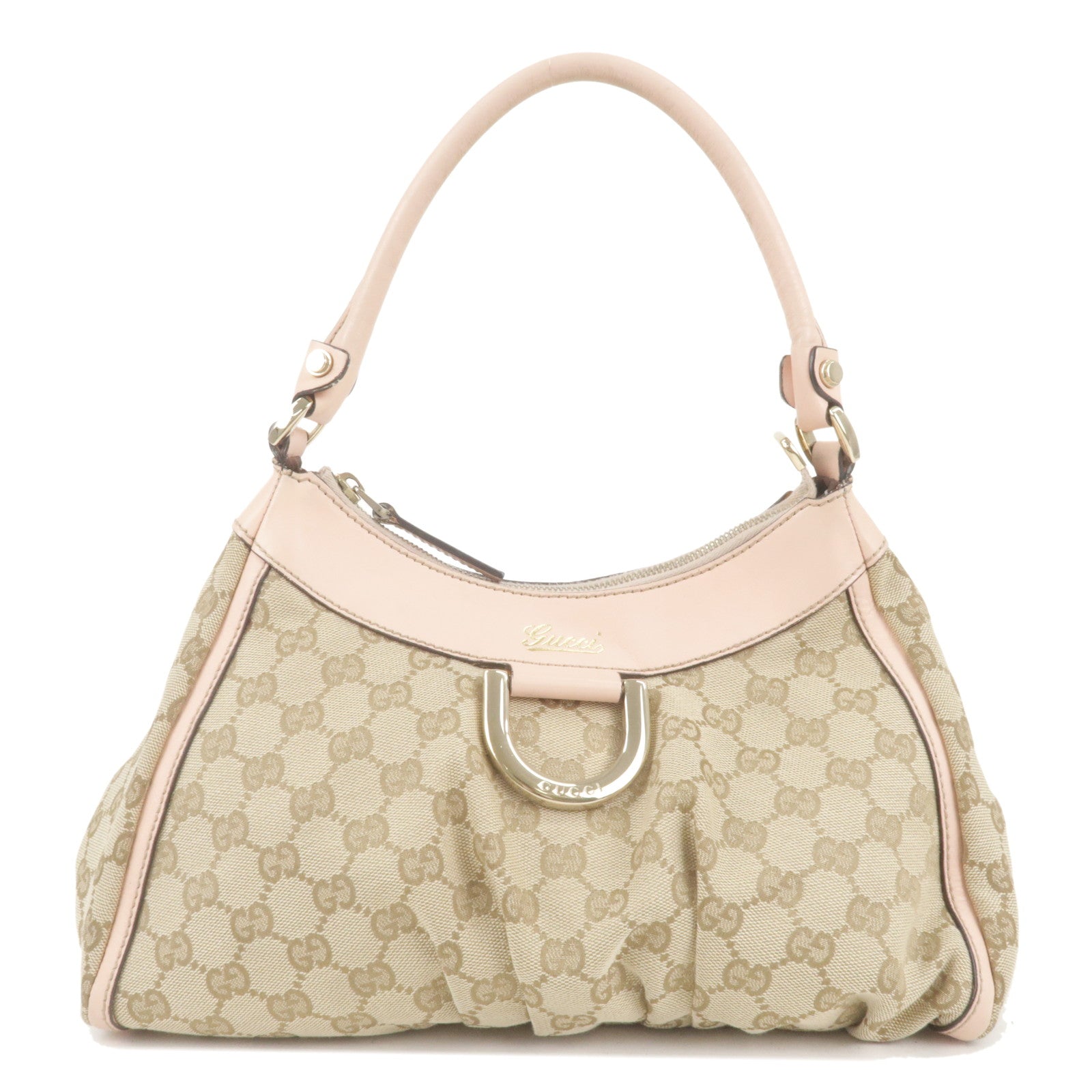 GUCCI-Abbey-GG-Canvas-Leather-Shoulder-Bag-Beige-Pink-190525 – dct