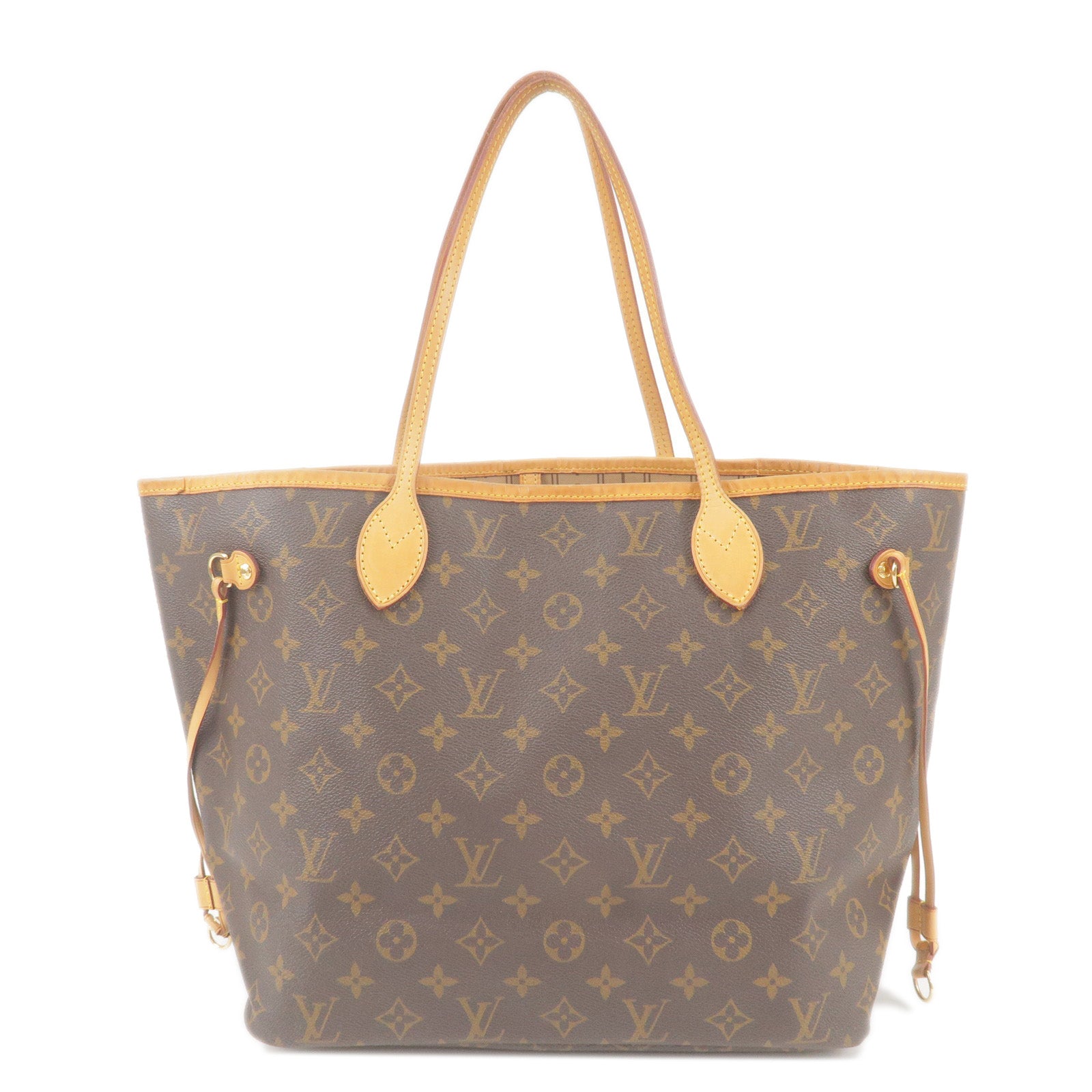 Louis Vuitton beige Neverfull MM Tote Bag