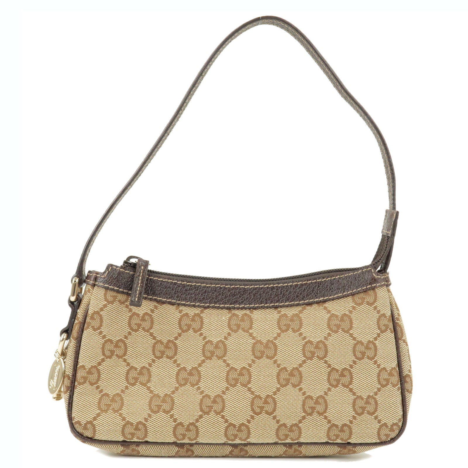 GUCCI-GG-Canvas-Leather-Hand-Bag-Pouch-Purse-Beige-154432 – dct-ep_vintage  luxury Store