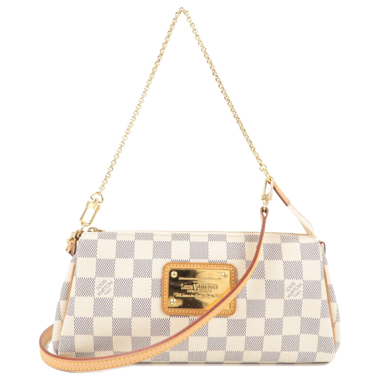 LOUIS VUITTON Louis Vuitton Damier Azur Eva Chain Bag Shoulder N55214