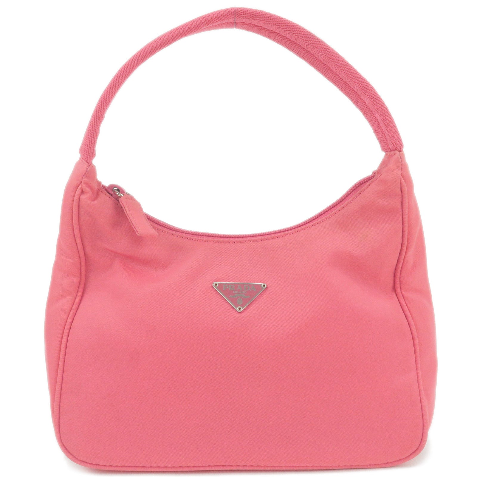 PRADA-Logo-Nylon-Canvas-Hand-Bag-Pouch-Purse-Pink-MV519 – dct-ep_vintage  luxury Store