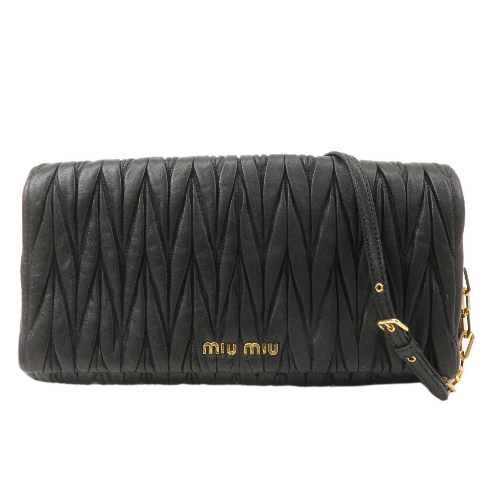 Handbag Miu Miu Pochette Nera Miu Miu Joie Leather Bag Elegant And