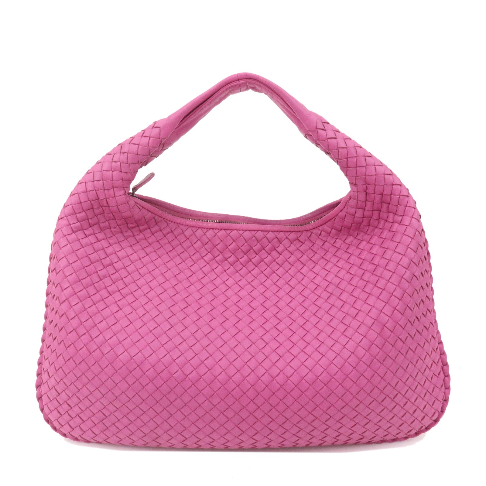 Bottega Veneta Intrecciato Hobo Handbag Pink