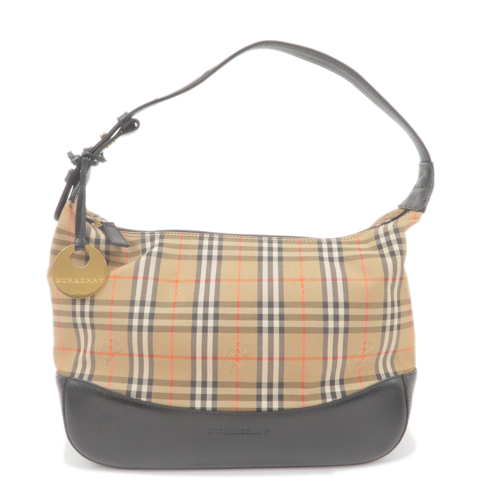 BURBERRY-Nova-Plaid-Nylon-Canvas-Leather-Shoulder-Bag-Beige –  dct-ep_vintage luxury Store