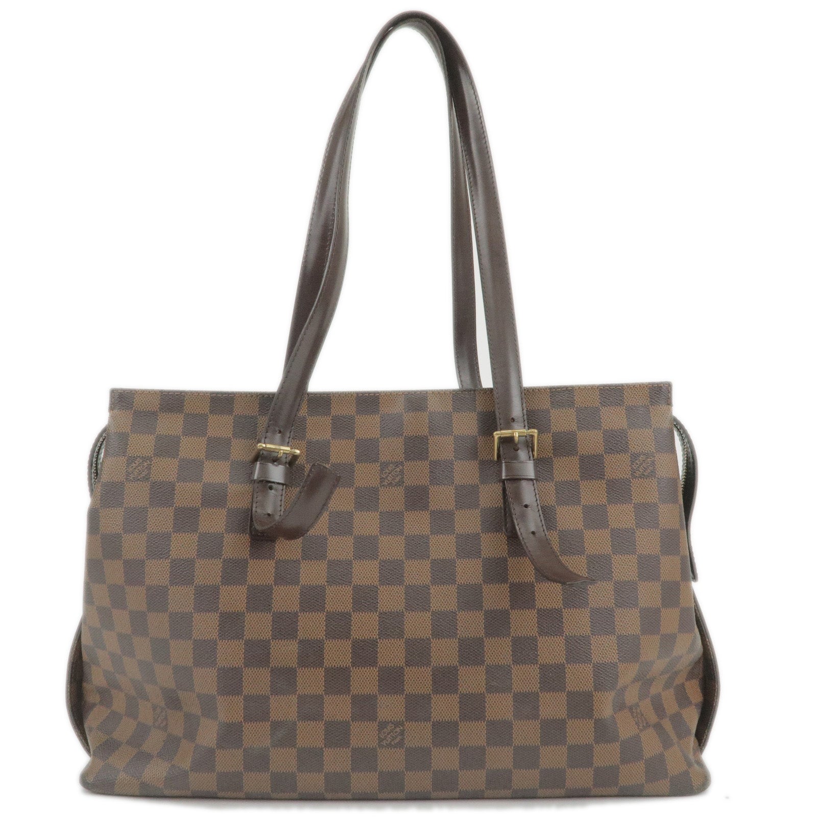 Louis Vuitton Damier Chelsea Tote Bag Shoulder N51119 Ebene Brown PVC