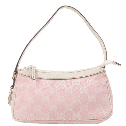 GUCCI-GG-Canvas-Leather-Hand-Bag-Purse-Pouch-Pink-Ivory-154432
