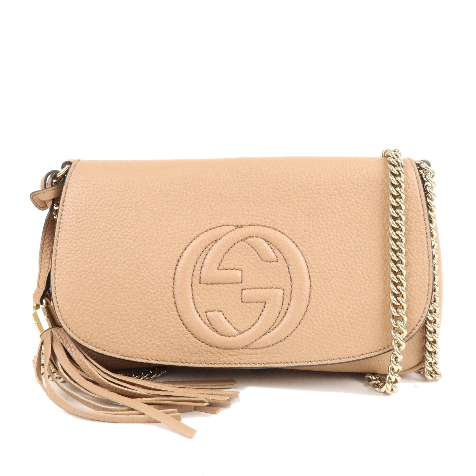 Gucci Beige Leather Small Soho Women's Crossbody Bag 536224 A7M0G 2754