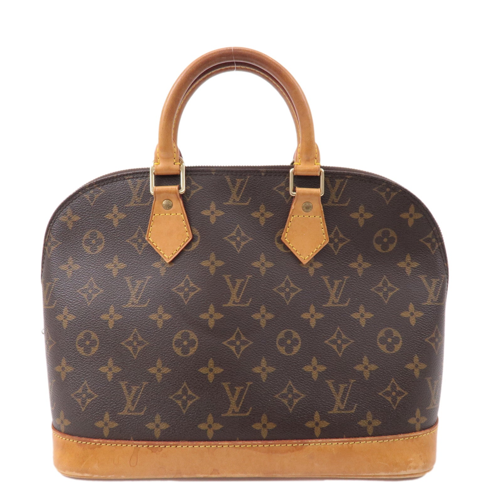 Gucci Vintage Alma Tote in Dark Brown Leather with Bamboo Handles