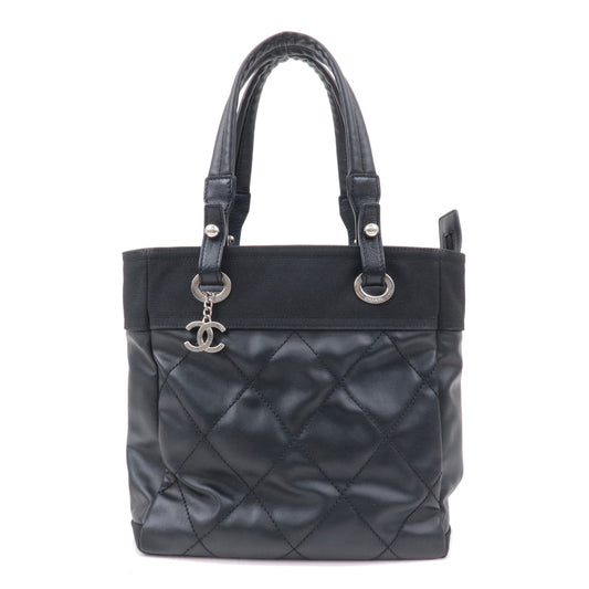 CHANEL-Paris-Biarritz-Coated-Canvas-Leather-Tote-Bag-PM-A34208