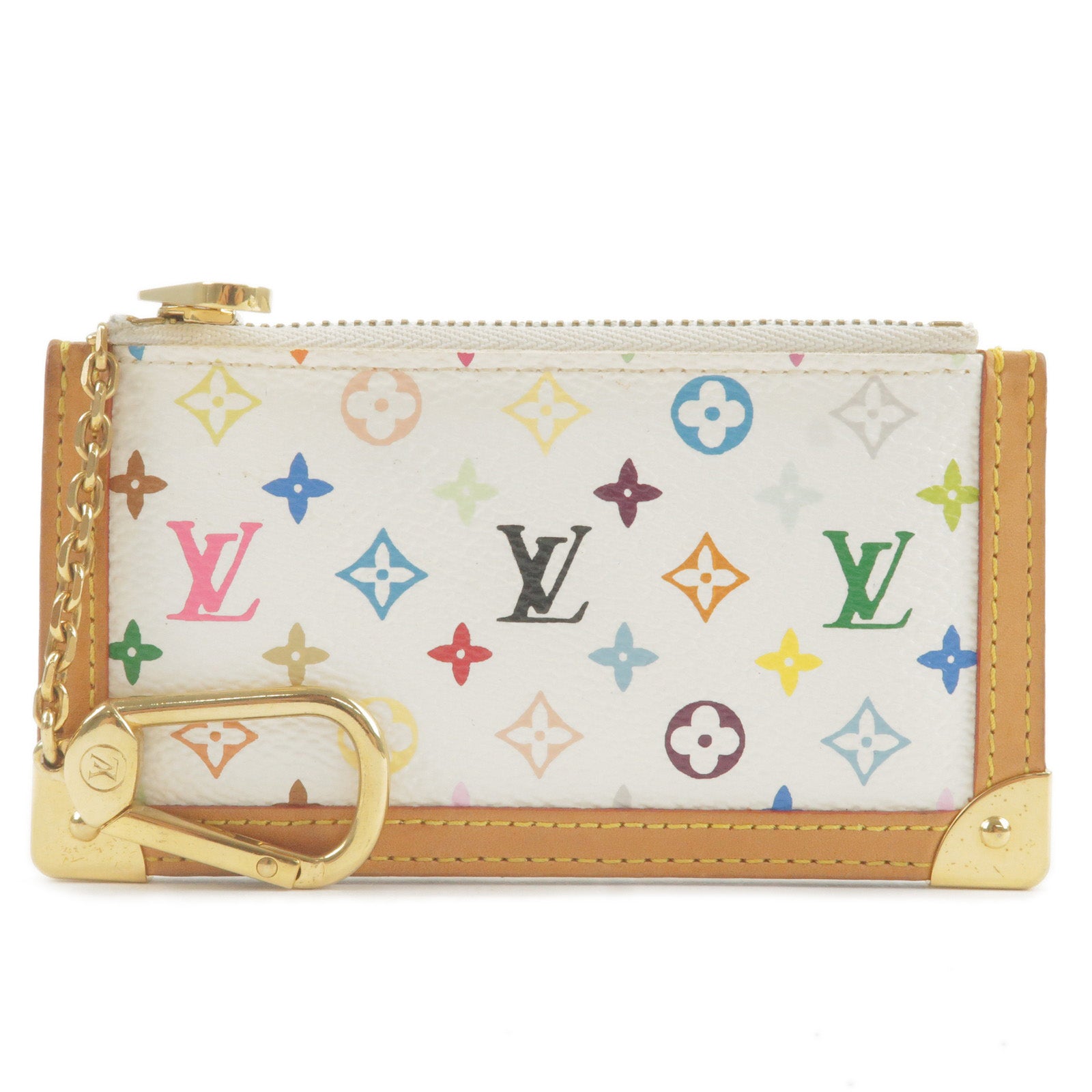 Louis Vuitton Louis Vuitton Pochette Cles White Multicolor Monogram