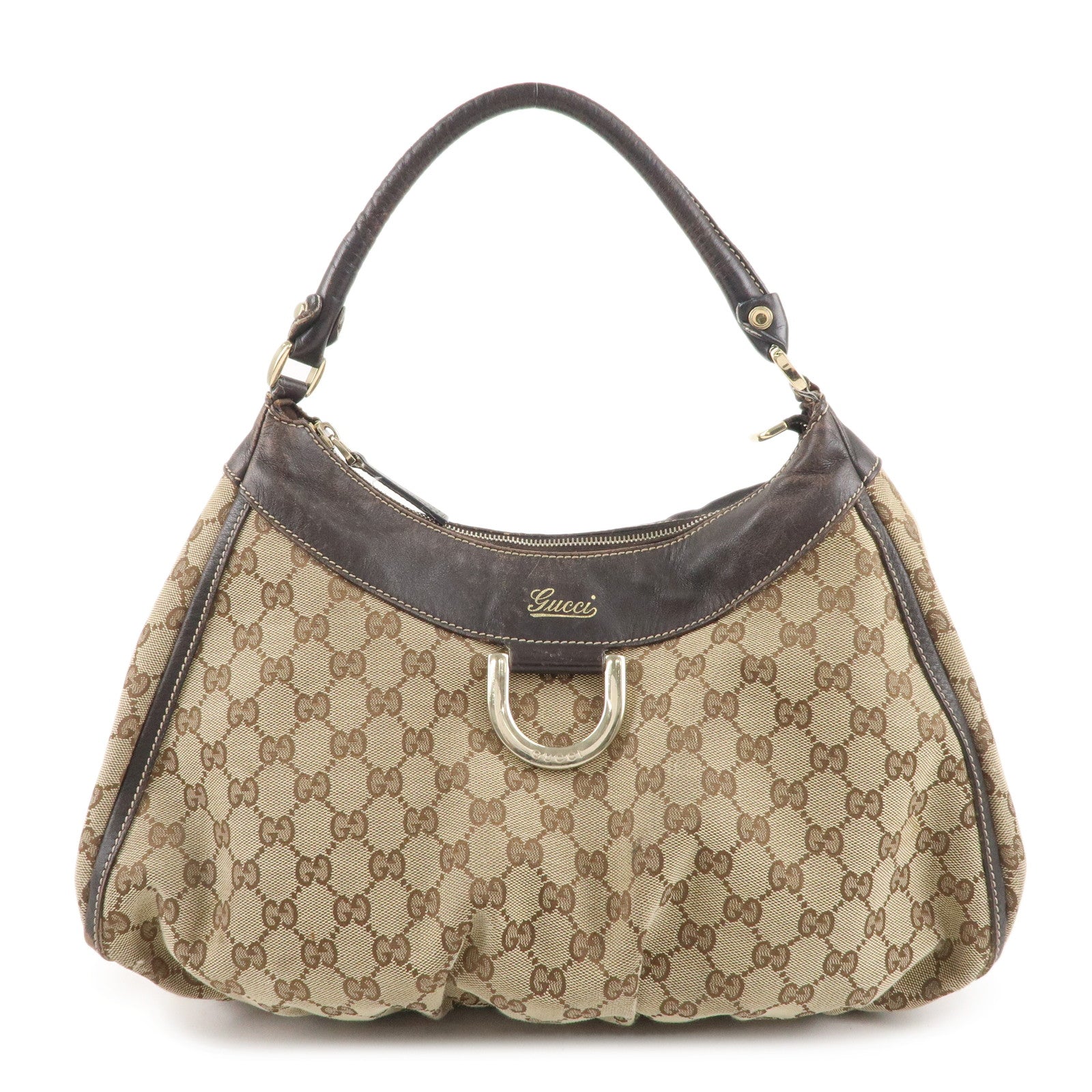 GUCCI-Abbey-GG-Canvas-Leather-Shoulder-Bag-Beige-Gold-189833 –  dct-ep_vintage luxury Store