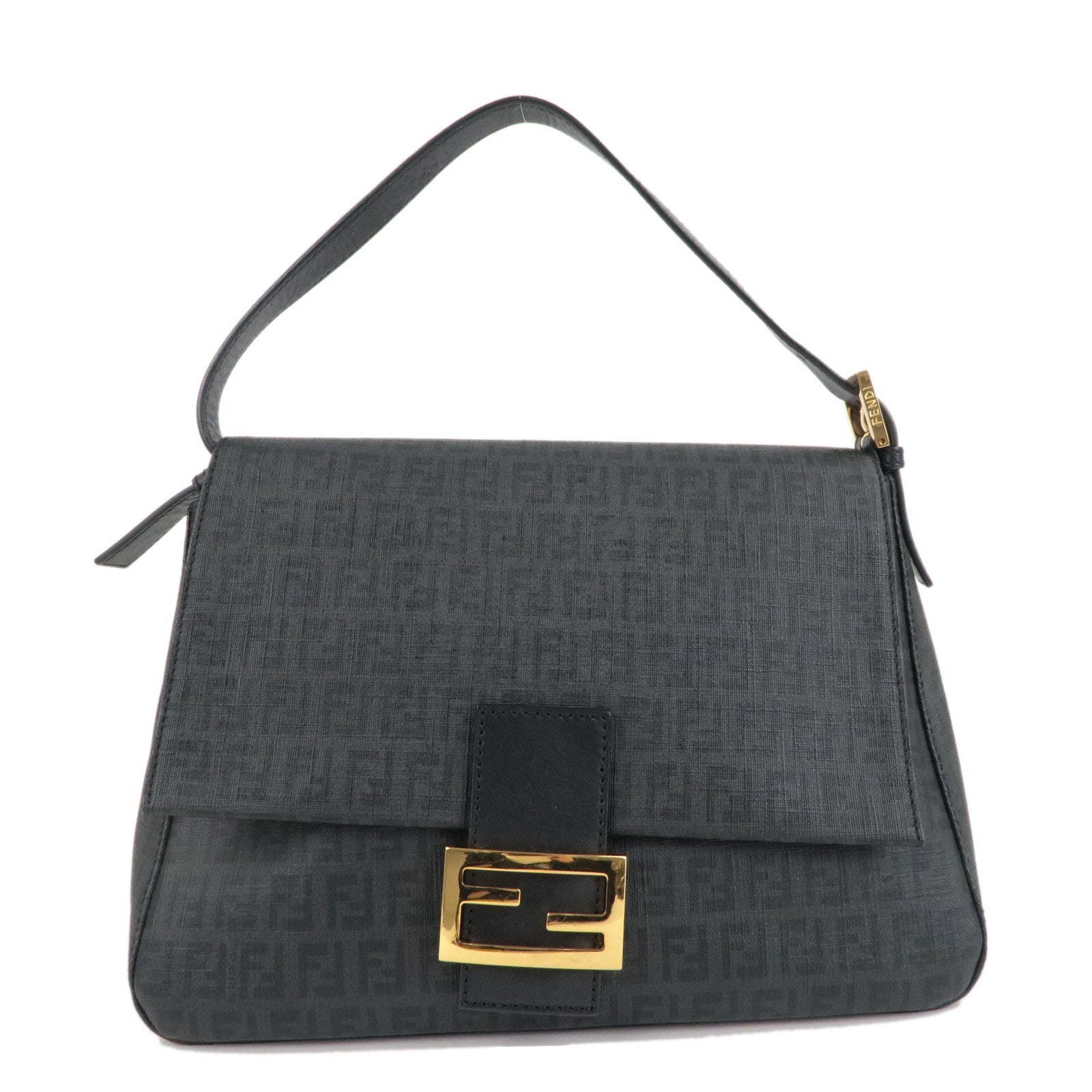 FENDI ZUCCHINO BAGUETTE BAG PATENT LEATHER