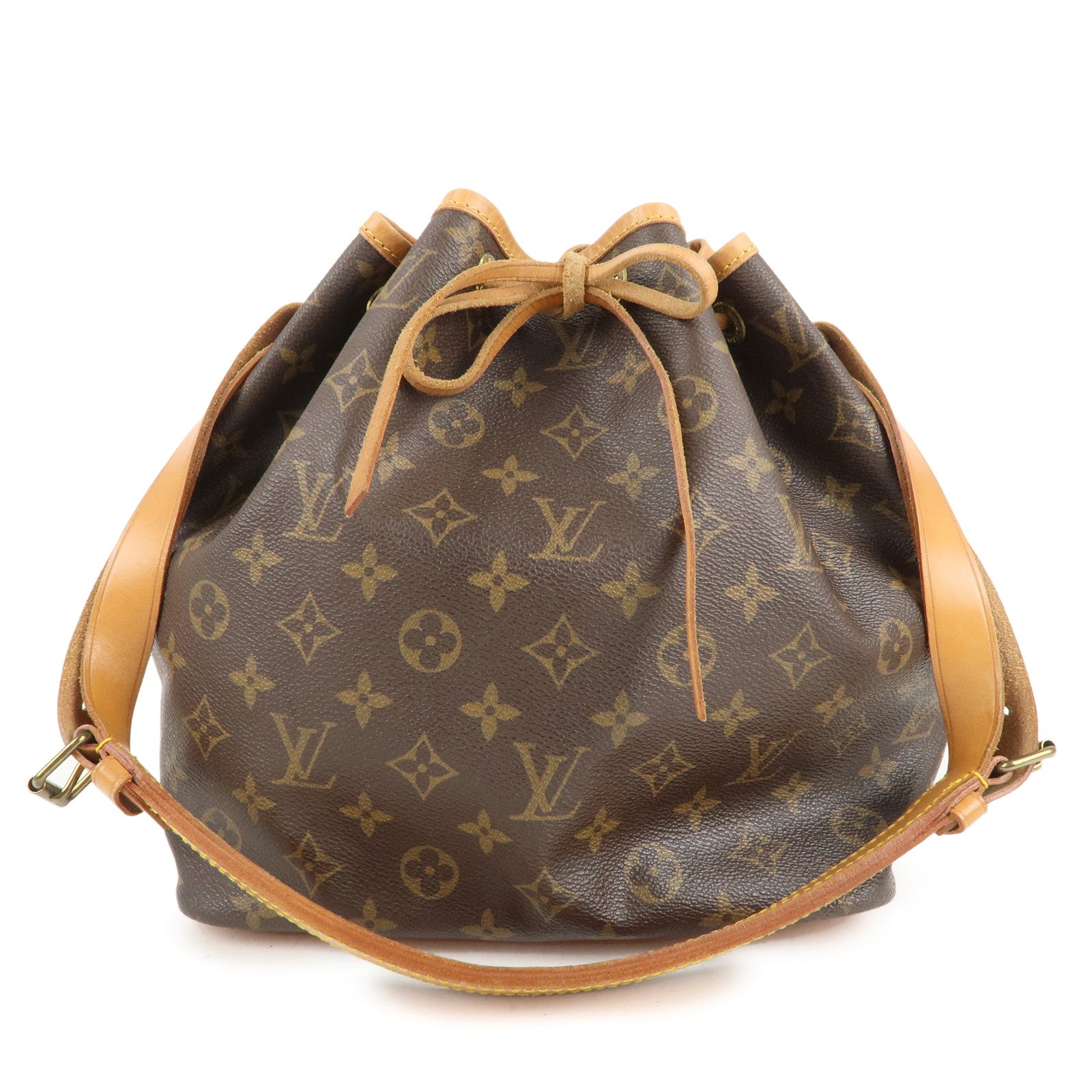 Louis Vuitton Monogram Petit Noe Shoulder Bag Handbag Browns Canvas -  GOOD***