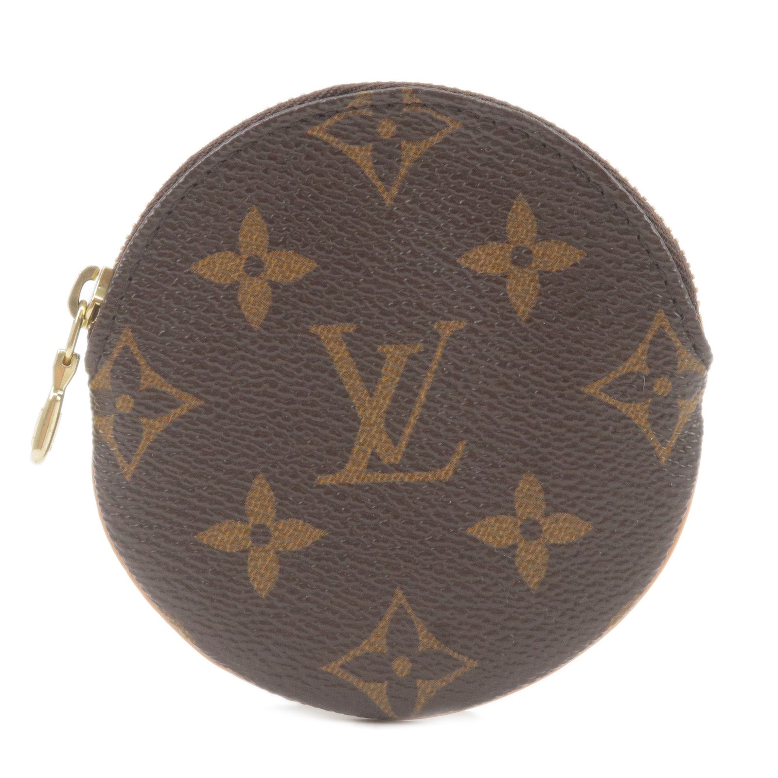 Louis Vuitton Porte Monnaie Rond Brown Canvas Wallet (Pre-Owned)