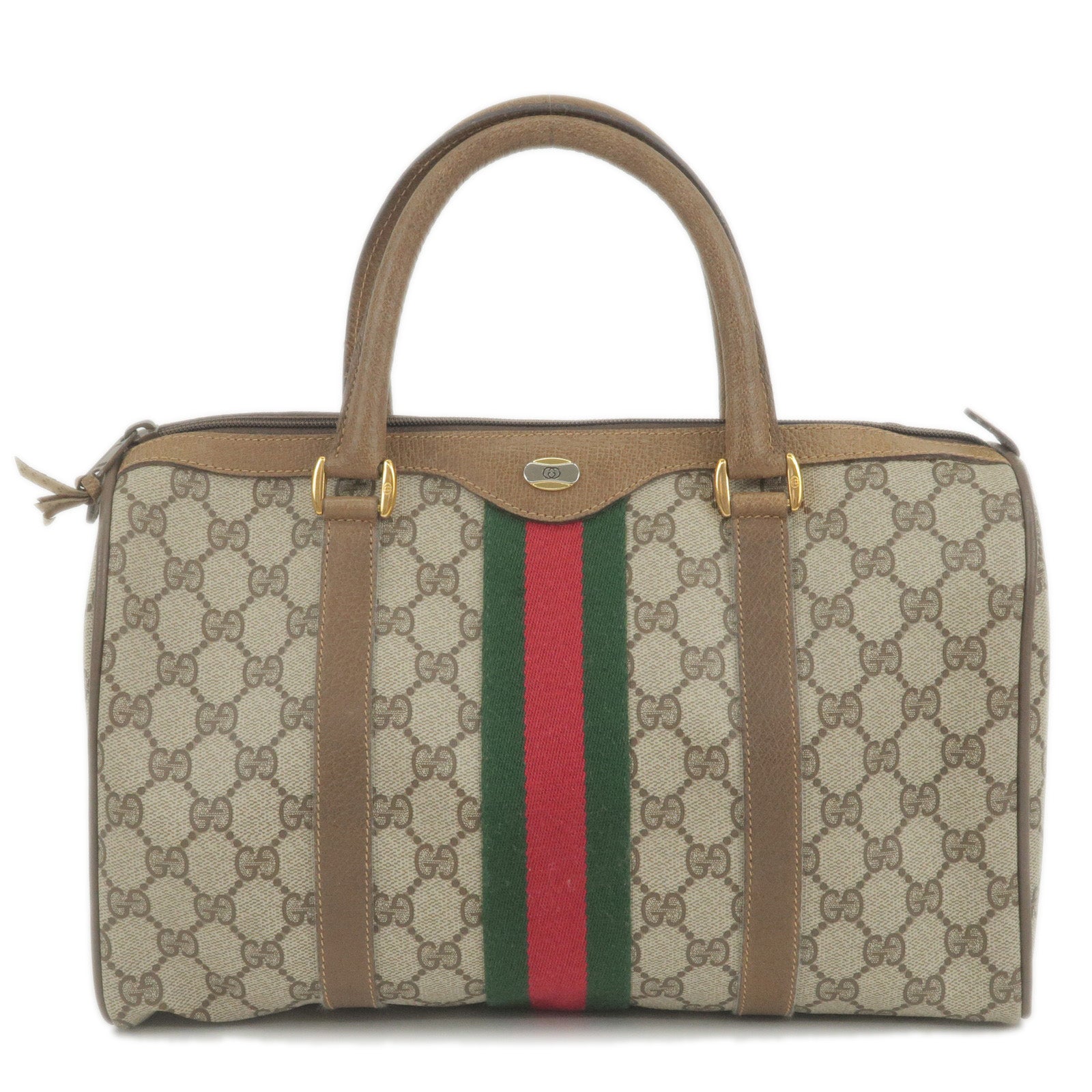 GUCCI-Sherry-Old-Gucci-GG-Plus-Leather-Boston-Bag-39.02.007 –  dct-ep_vintage luxury Store