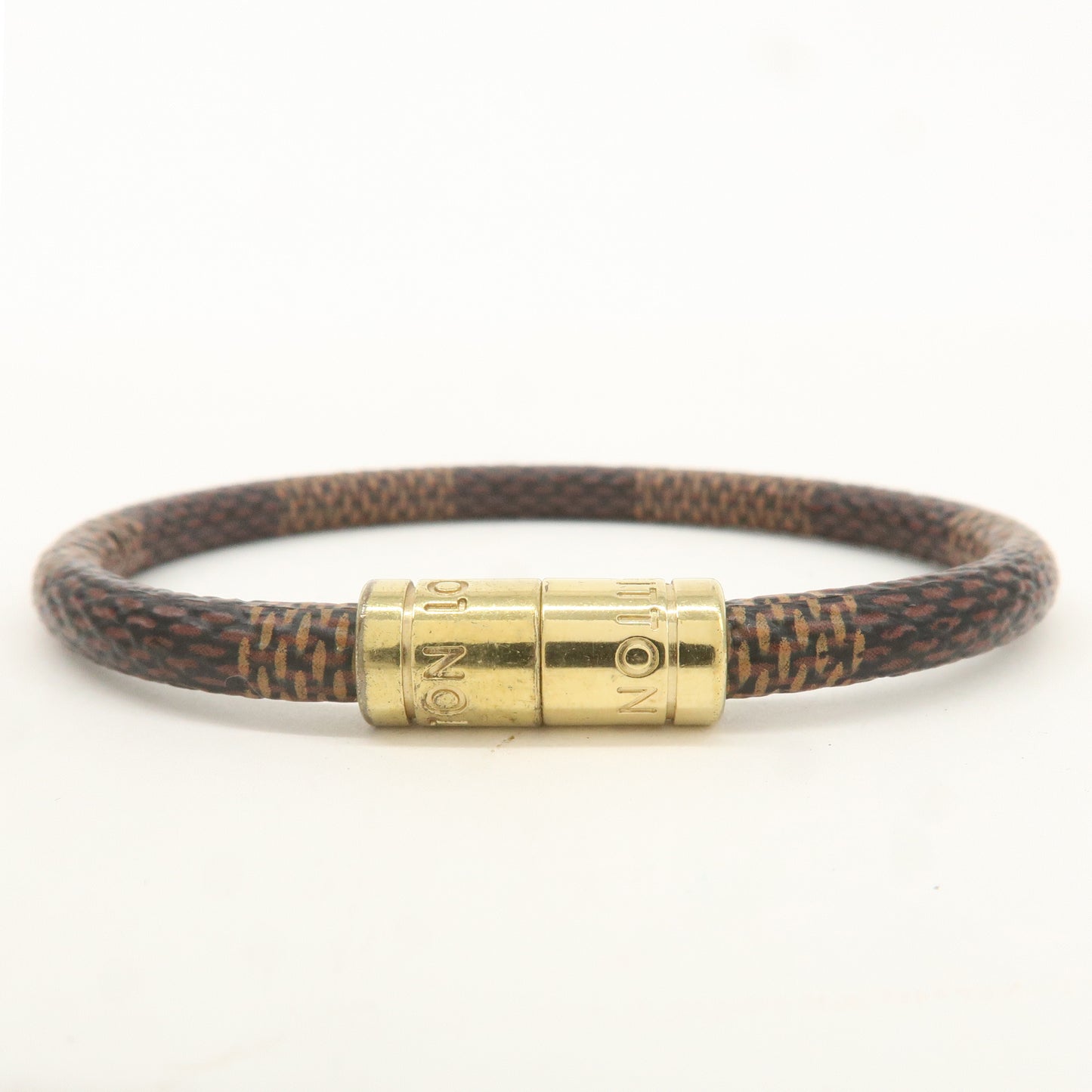 Louis Vuitton Damier Bracelet Keep It Bangle Brown M6139F