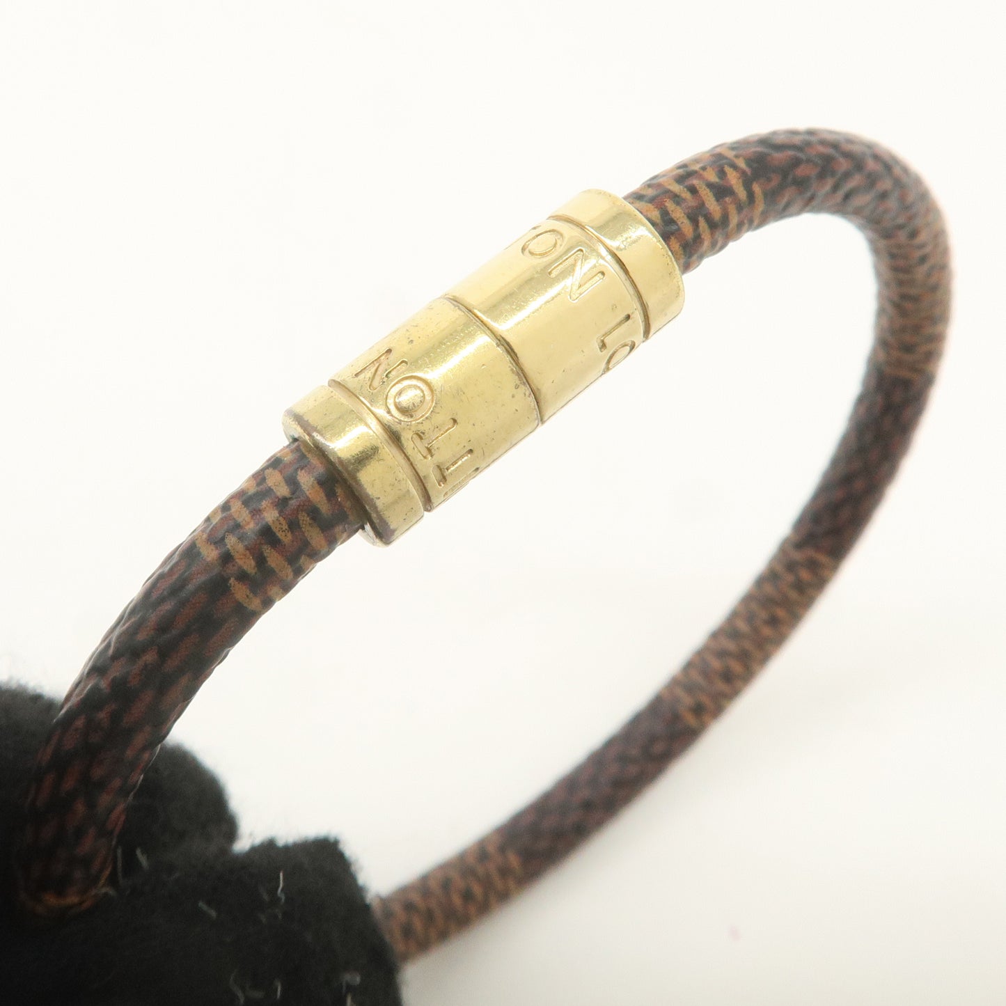 Louis Vuitton Damier Bracelet Keep It Bangle Brown M6139F