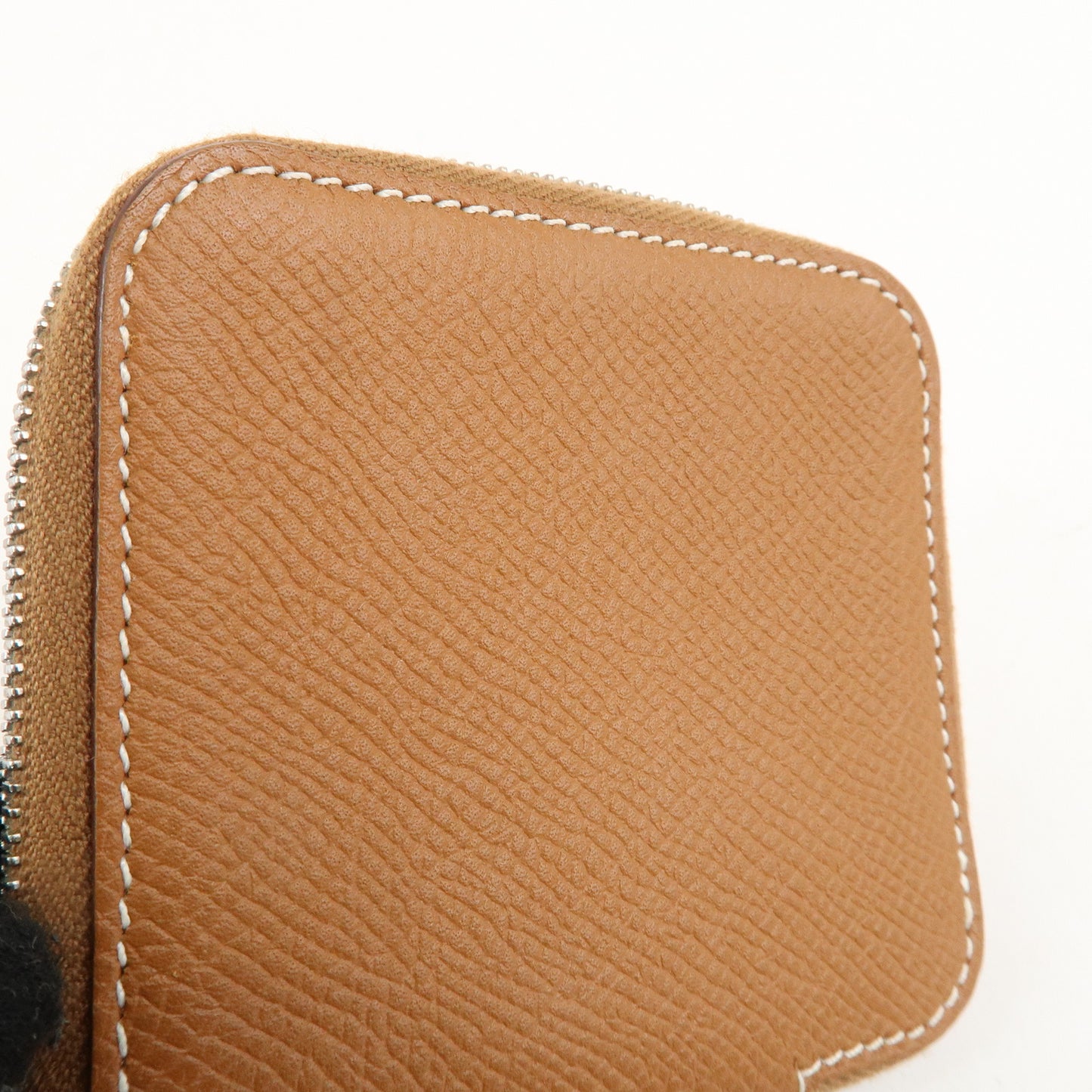 HERMES Leather Azap Silkin Coin Case D engraved (around 2019)