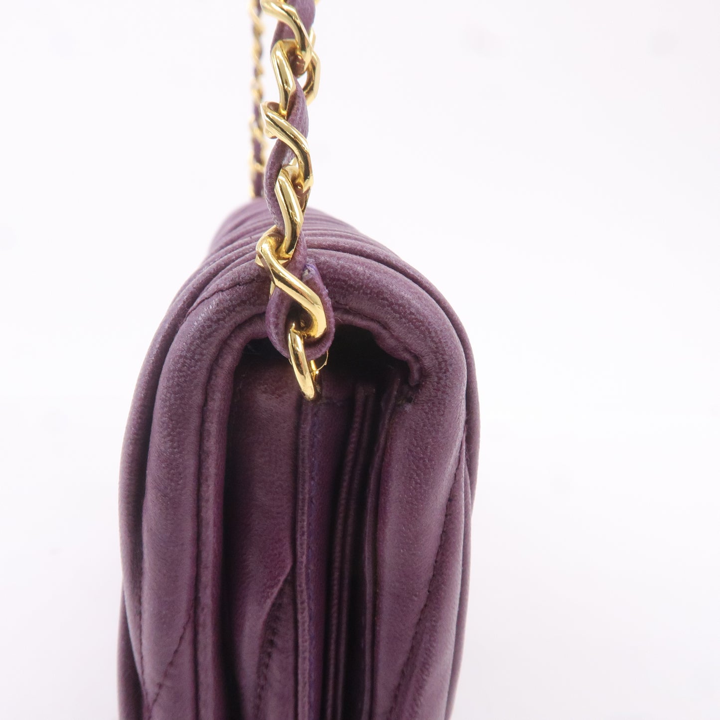 MIU MIU Matelasse Leather Chain Shoulder Bag Clutch Bag RP0345