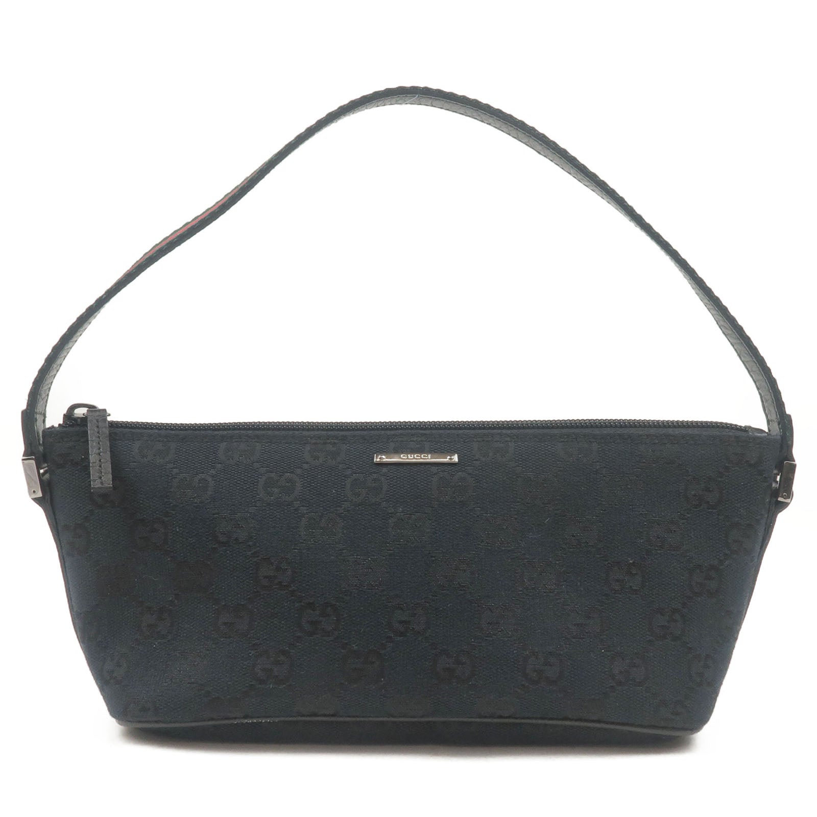 GUCCI-Sherry-GG-Canvas-Leather-Pouch-Hand-Bag-Black-141809 – dct-ep_vintage  luxury Store