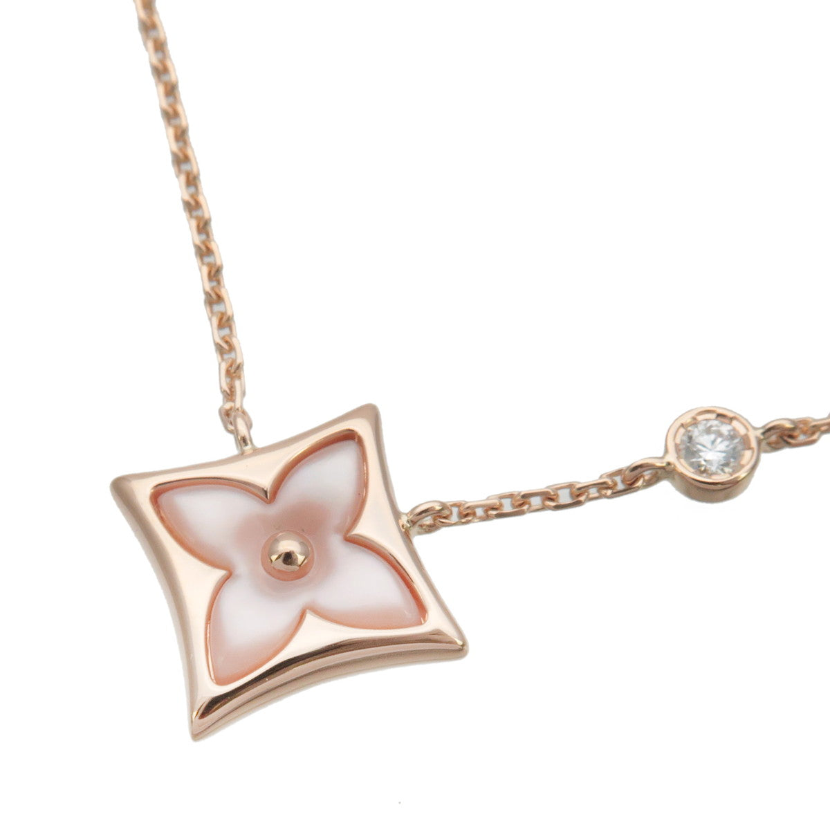 Autentic-Louis-Vuitton-Pandantiff-Star-Blossom-Shell-Necklace-PG