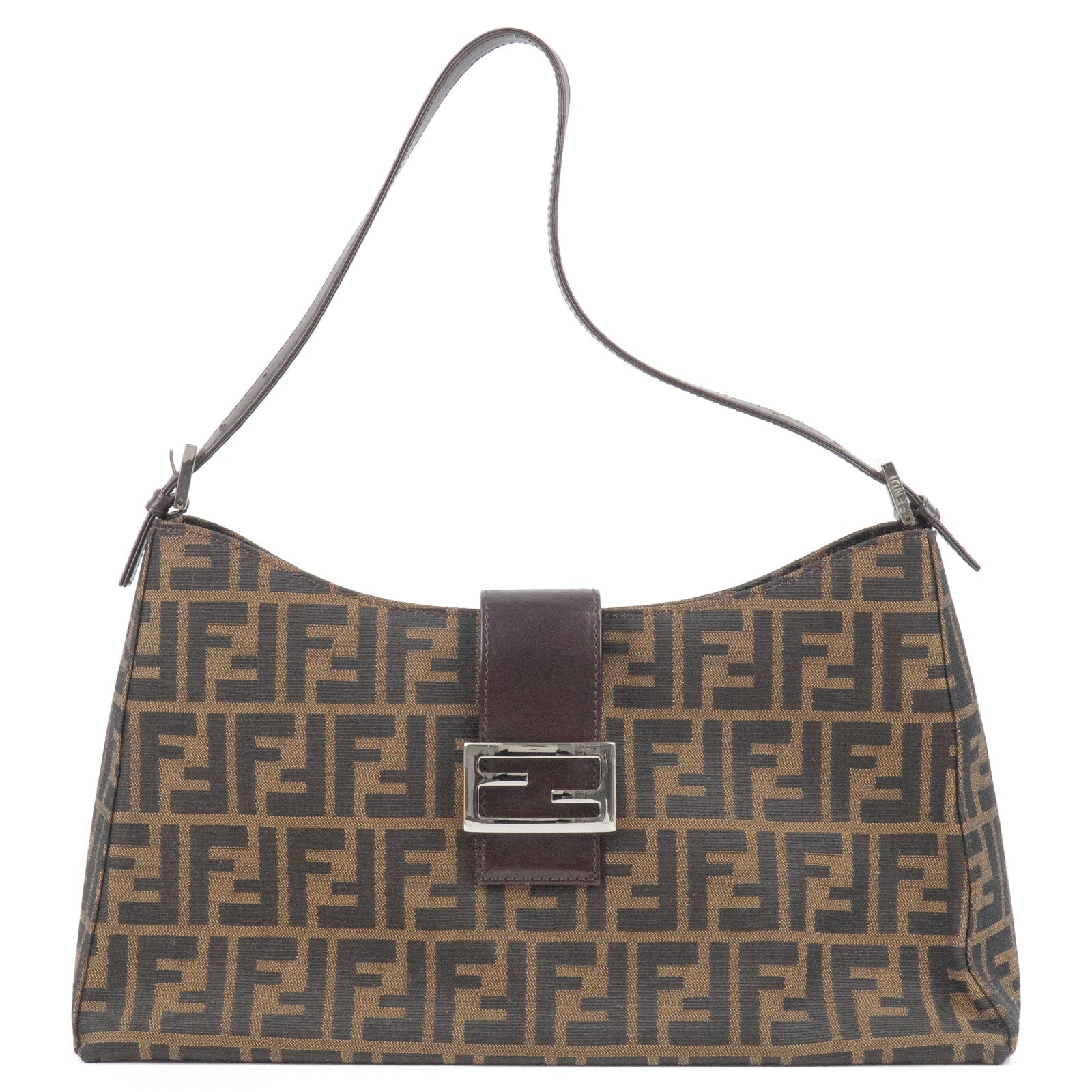 FENDI-Zucca-Canvas-Leather-Shoulder-Bag-Brown-Black-0916115 –  dct-ep_vintage luxury Store