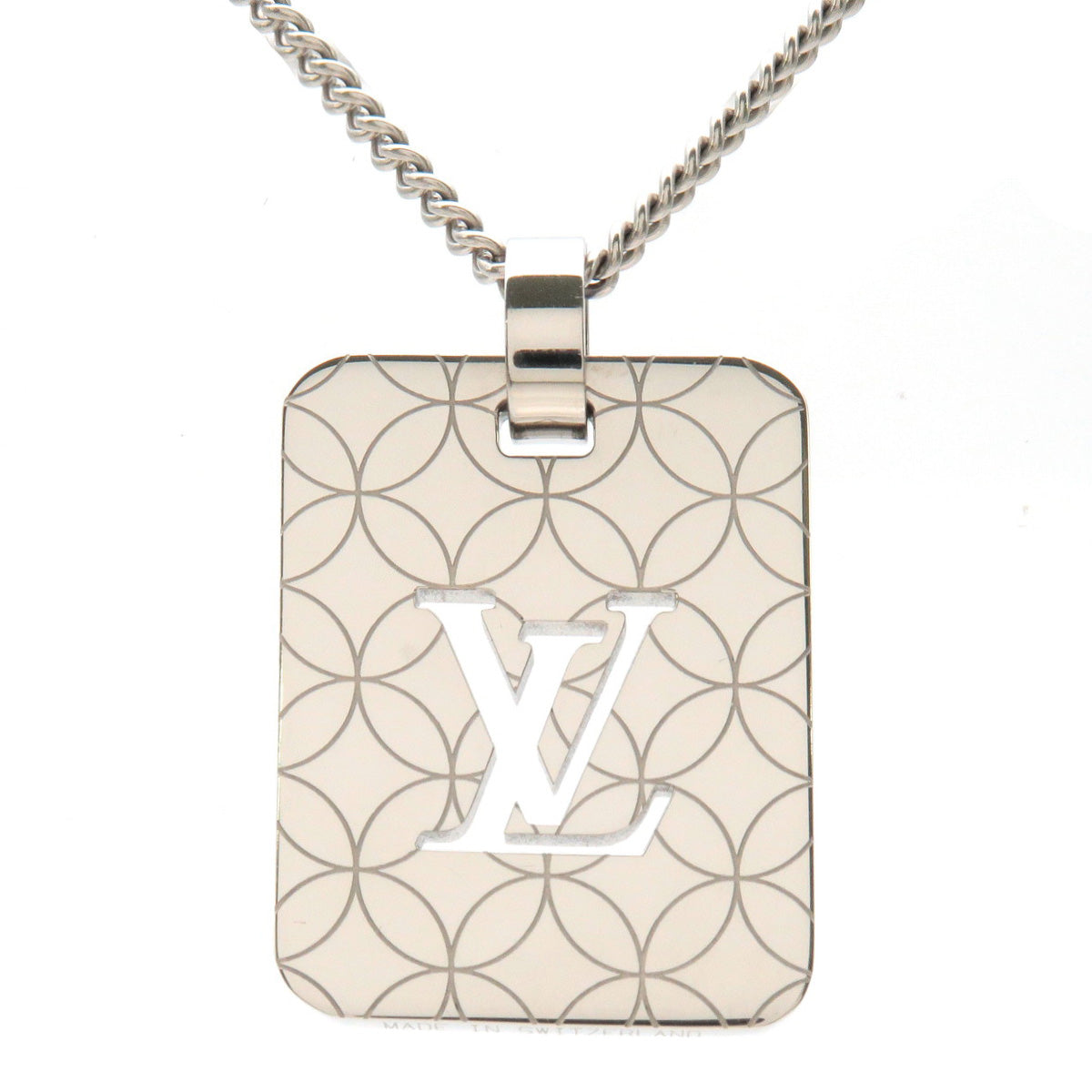 Louis Vuitton Dog Tag Pendant Necklace