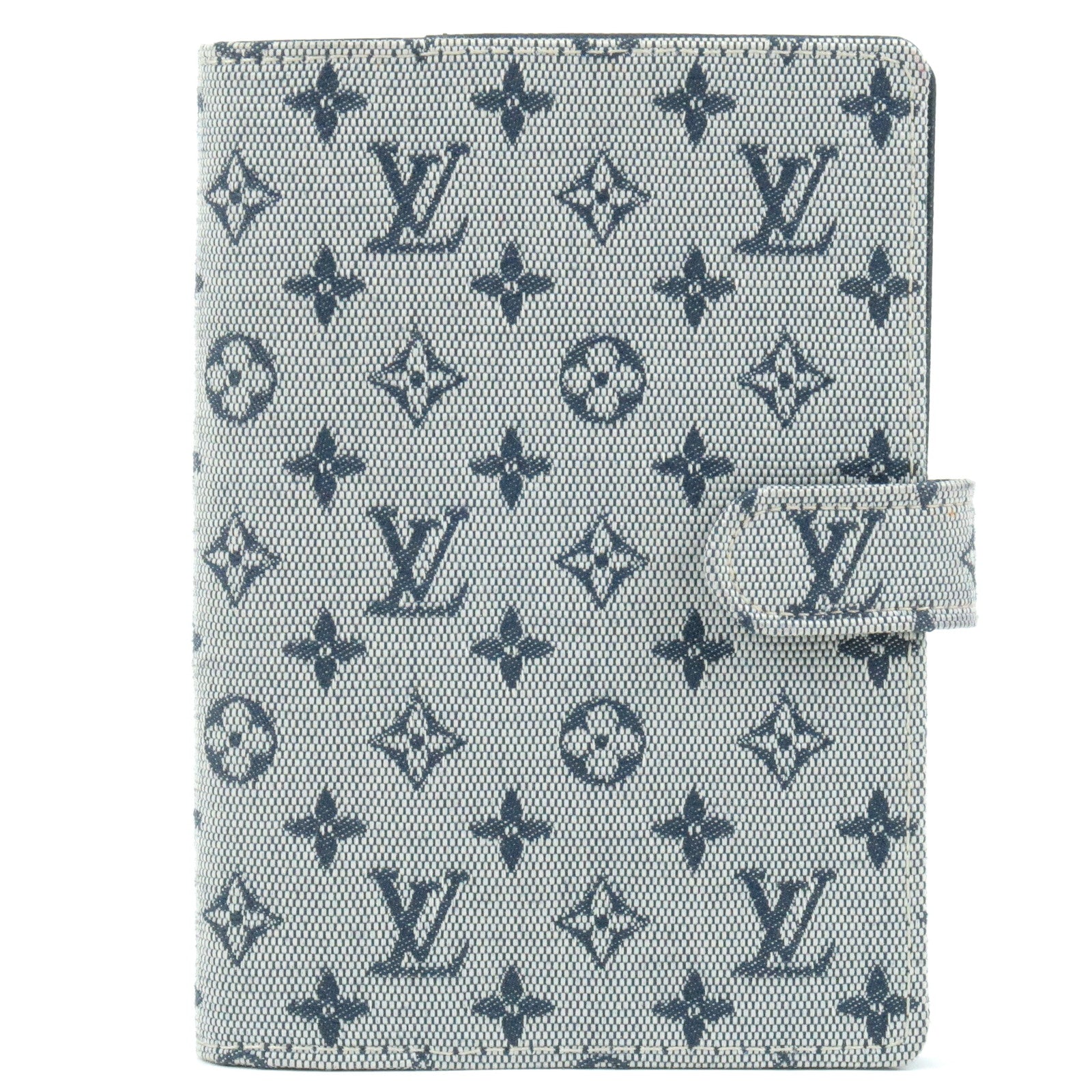 Louis Vuitton Blue Monogram Mini Lin Agenda Cover PM Louis Vuitton