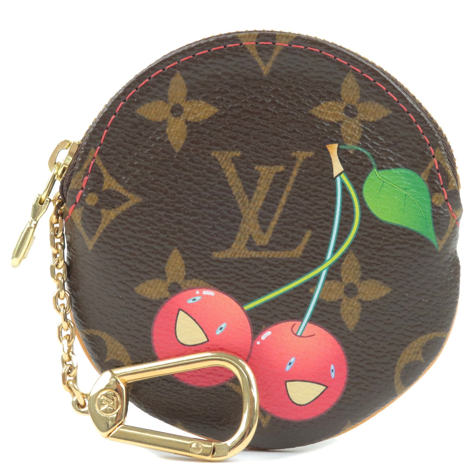 Louis-Vuitton-Set-of-Pochette-Cles-&-Porte-Monnaie-Round-Coin-Case