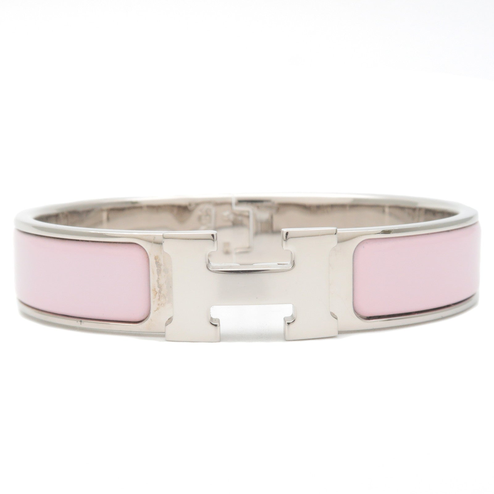 HERMES-Clic-Clac-PM-H-Logo-Bangle-Bracelet-Silver-Pink – dct-ep_vintage  luxury Store
