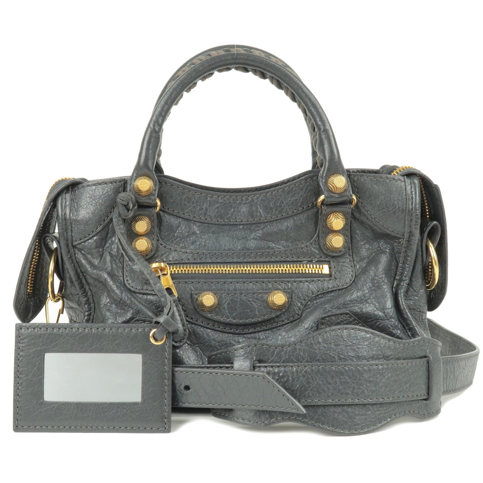 BALENCIAGA-Giant-Mini-City-Leather-2Way-Hand-Bag-Gray-309544 dct-ep_vintage luxury
