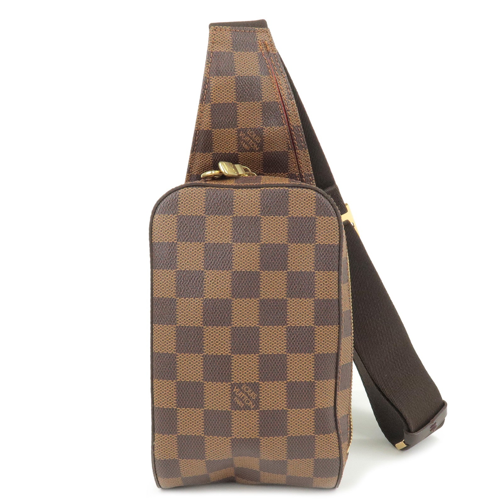 Louis Vuitton Geronimos Pouch in Ebene Damier Canvas and Brown