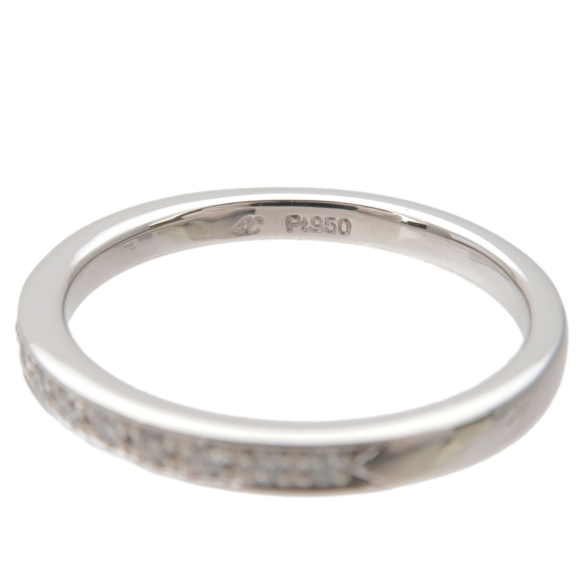 4C Half Eternity Diamond Ring PT950 Platinum US6 HK13.5 EU52