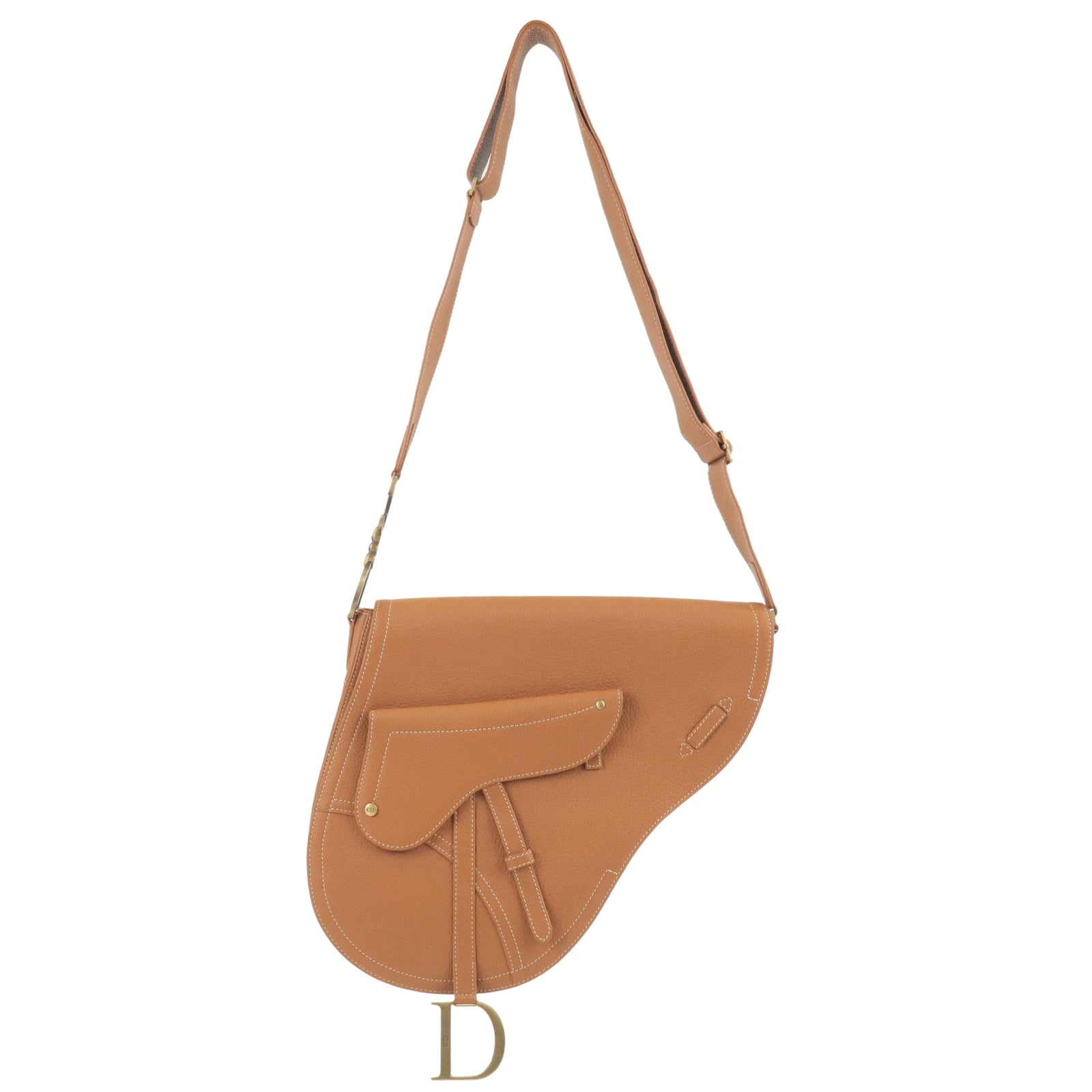 Vintage Deluxe Leather Crossbody Saddle Bag