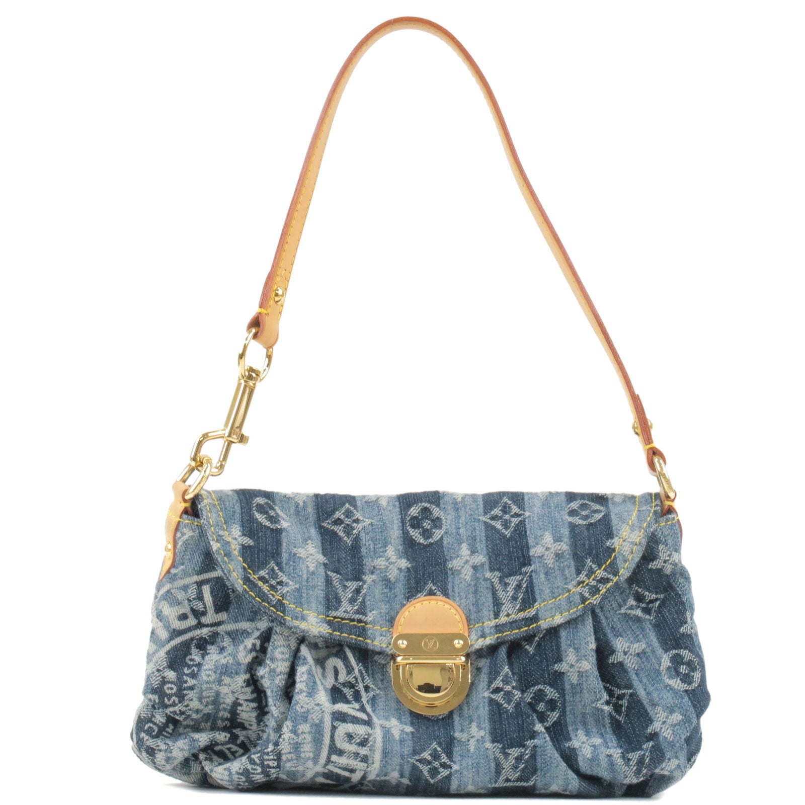 Louis Vuitton Monogram Denim Pleaty Bag in Blue