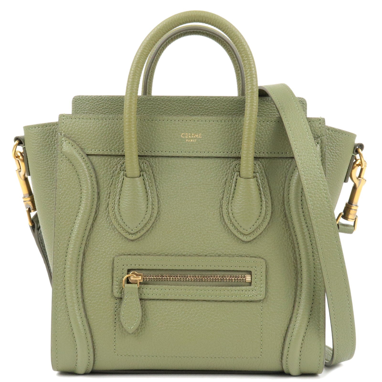 Celine Luggage - Pre-owned Women's Leather Handbag - Green - One Size