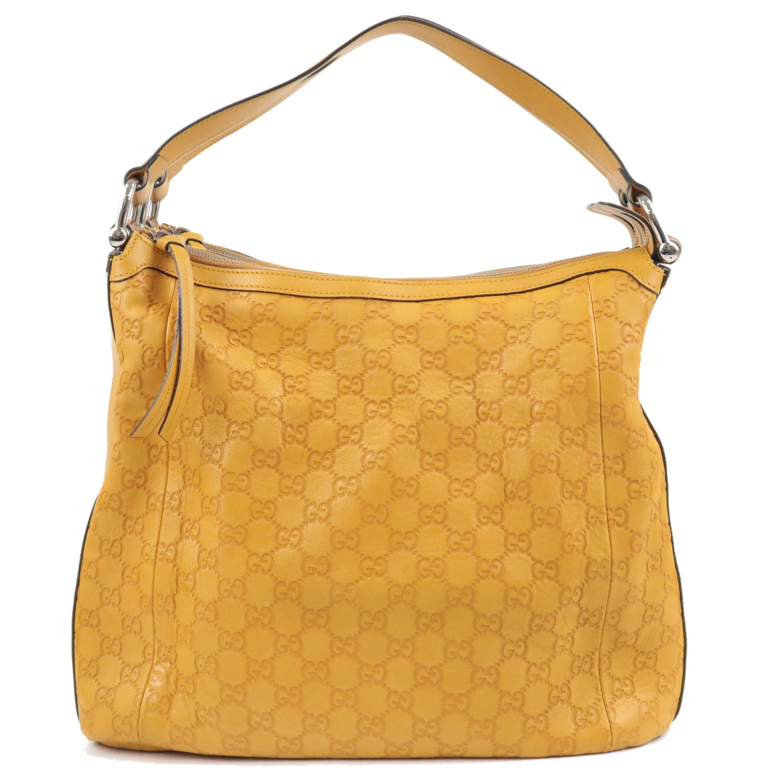 GUCCI Guccissima Leather Shoulder Bag Hand Bag Yellow 355774 dct