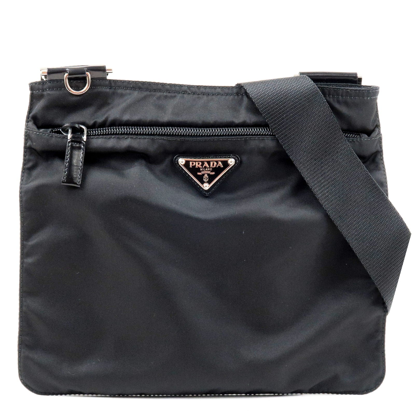 Prada Travel Bag Nylon With Key Pass Handbag black nylon ladies From Japan