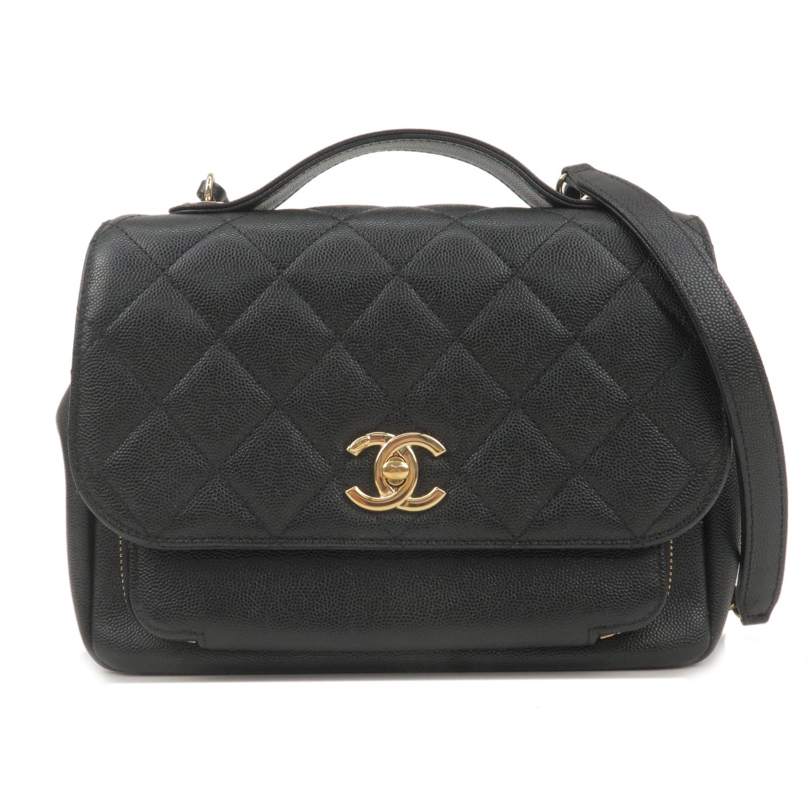 Chanel White Caviar Medium Business Affinity Flap Bag