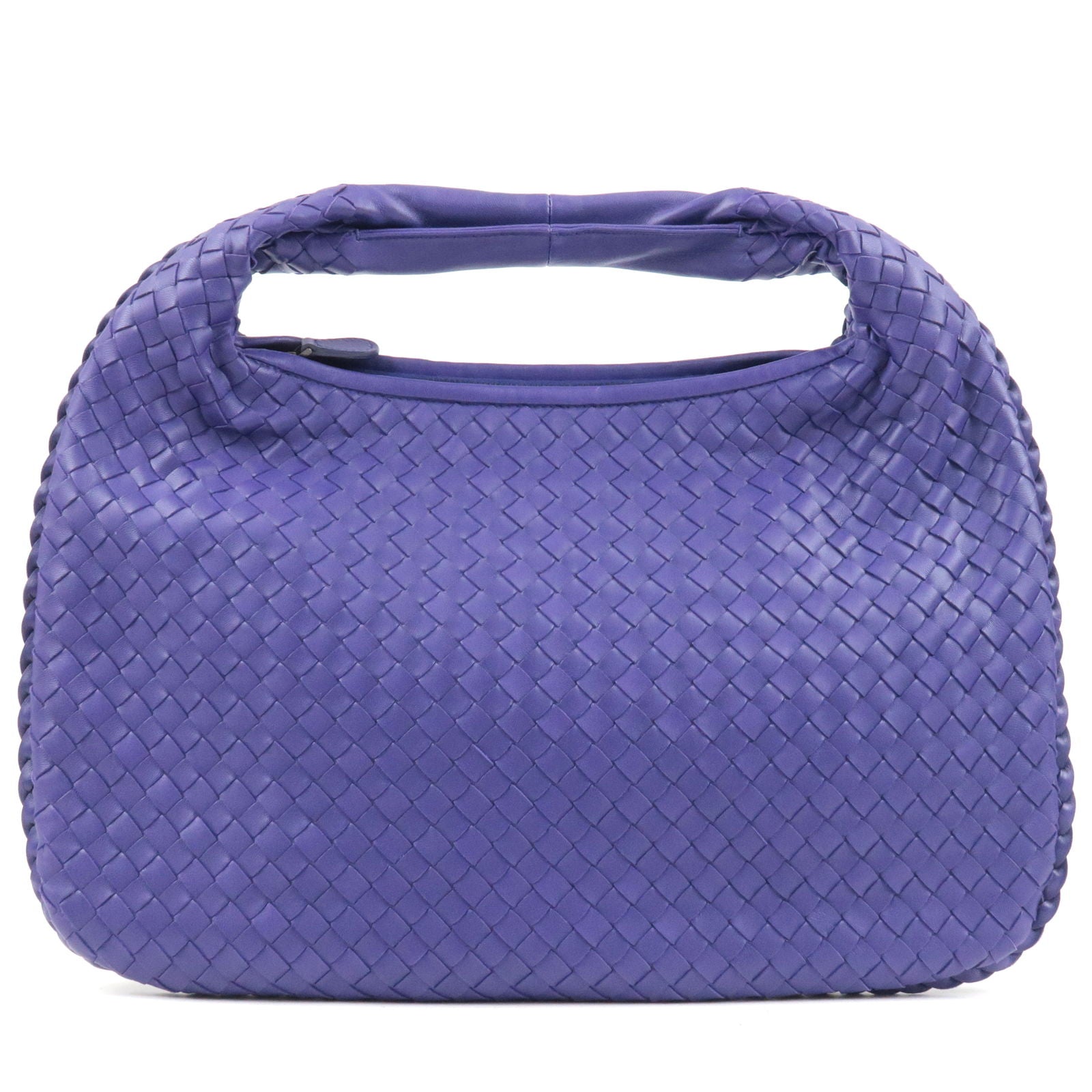 Purple Bottega Veneta Intrecciato Leather Crossbody Bag