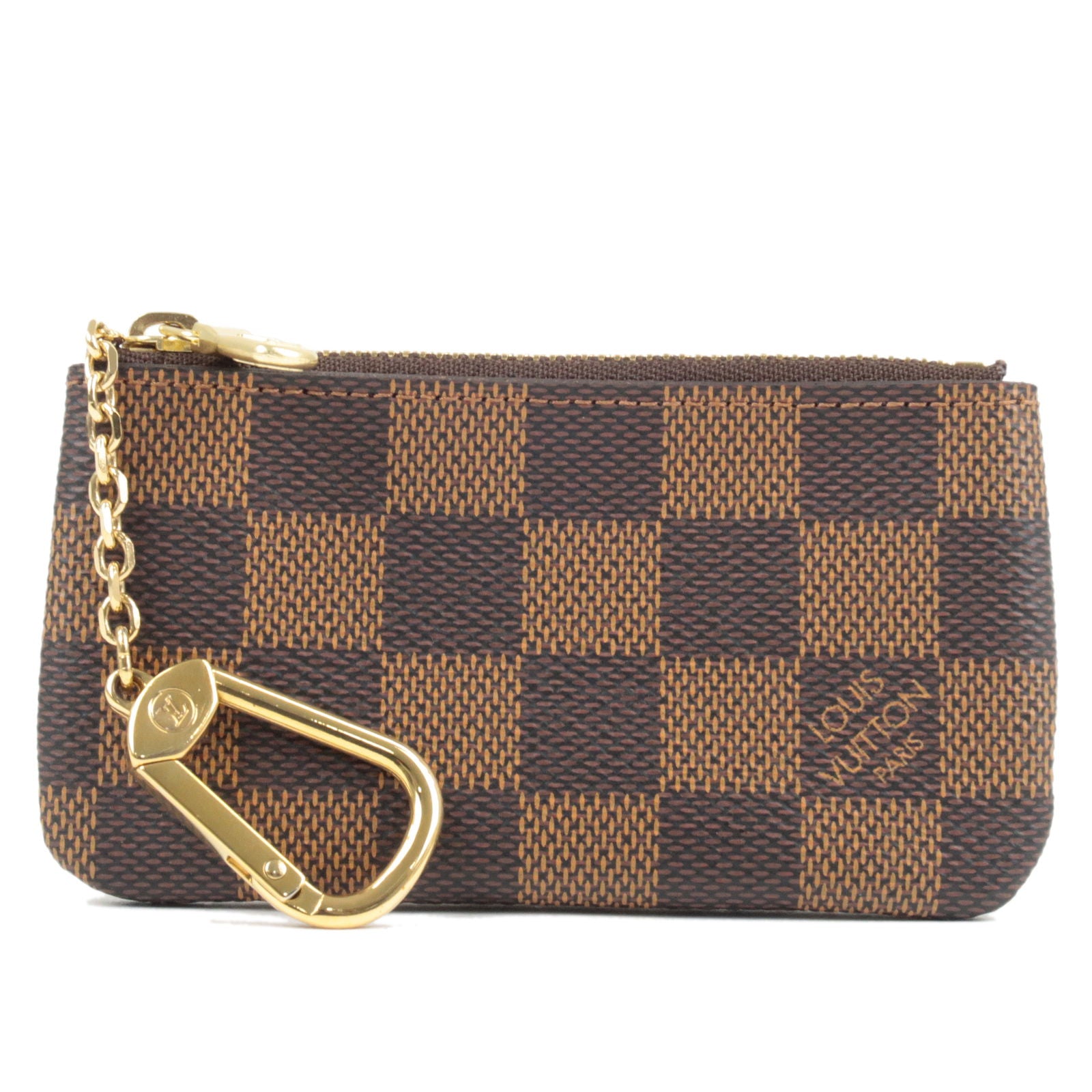 Louis Vuitton Key Pouch Damier Ebene Coin Pouch Wristlet N62658