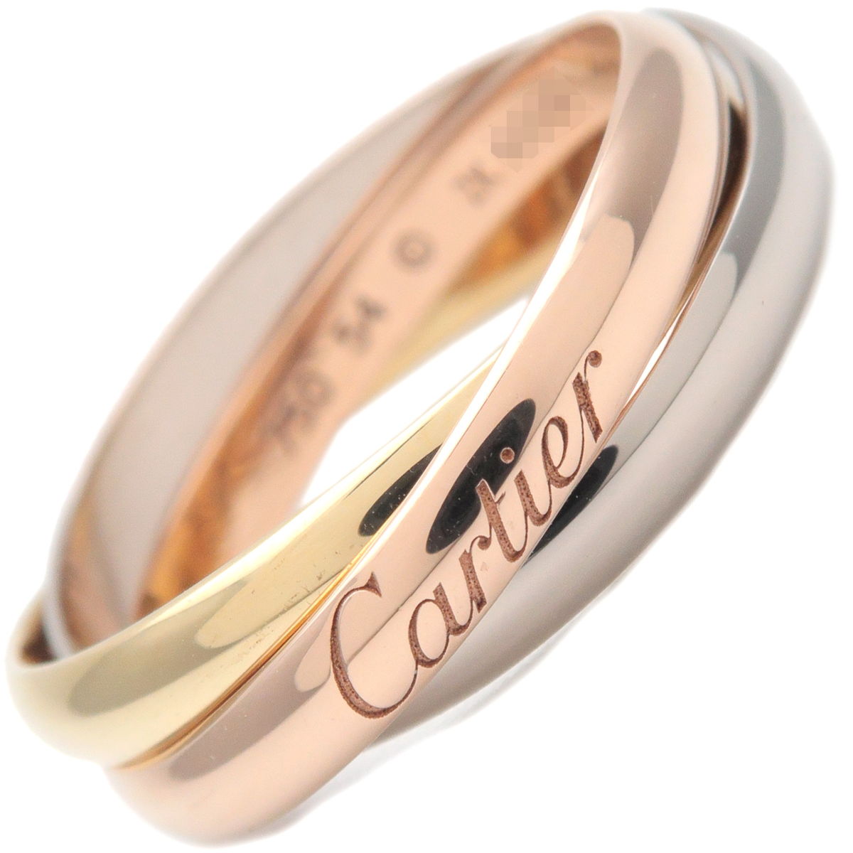 Cartier Trinity Ring K18 750 YG WG PG 54 US6.5 7 HK15 EU54