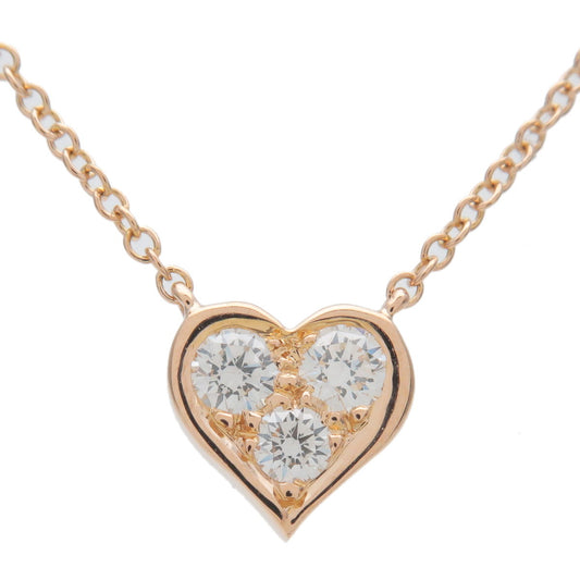 Tiffany&Co.-Sental-Heart-3P-Diamond-Necklace-K18PG-750PG-Rose-Gold