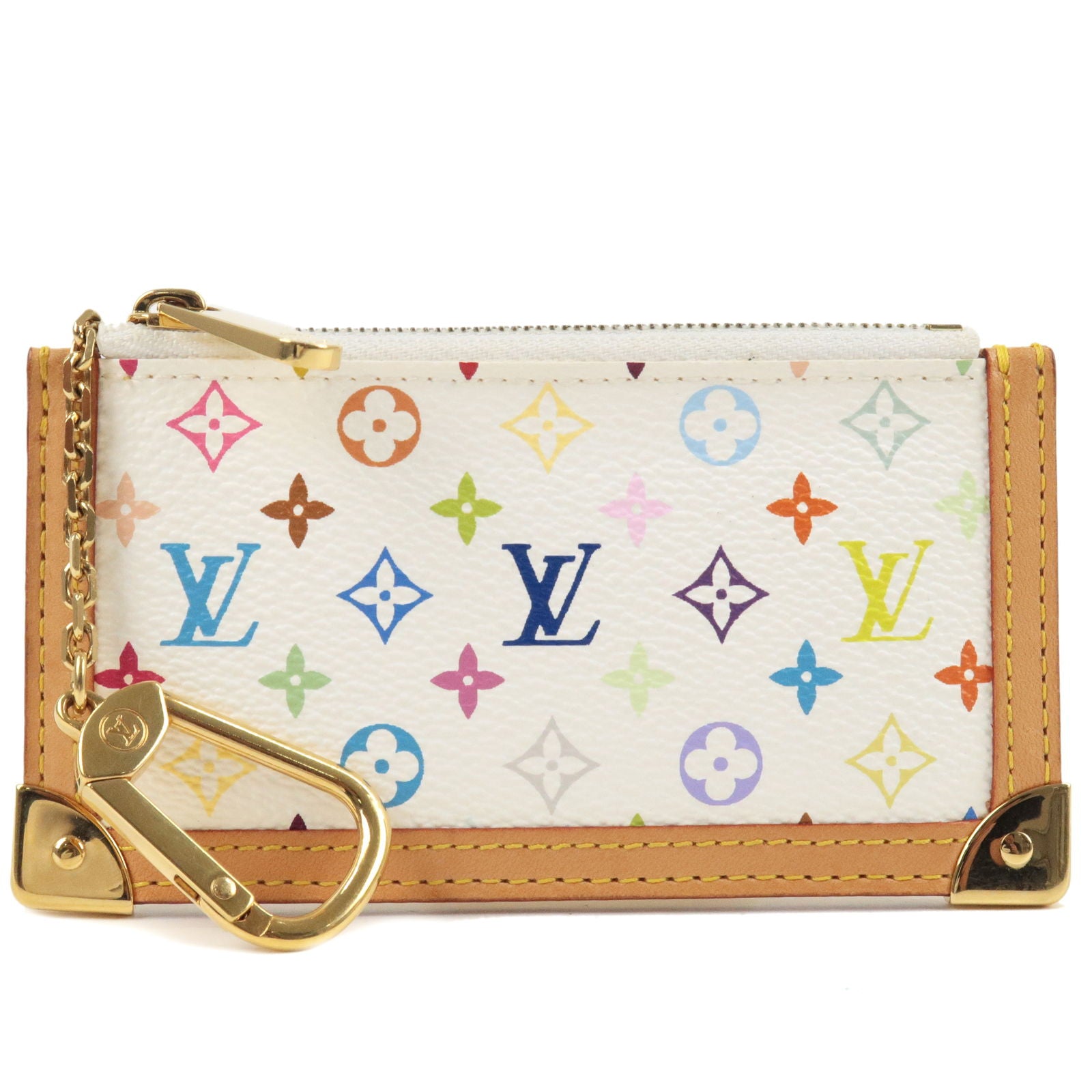 Louis Vuitton Key Pouch Monogram Multicolor White/Multicolor in